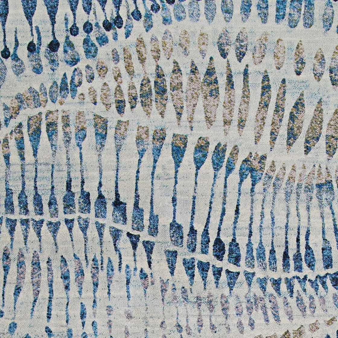 Dream Decor Rugs Provencal Charlot Blue Multicolor Area Rug