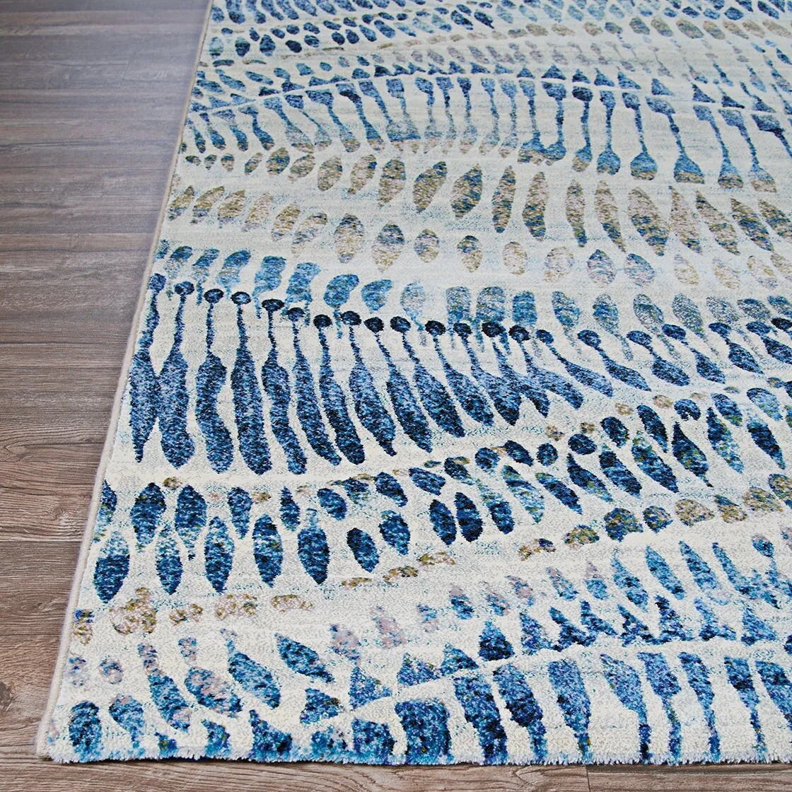 Dream Decor Rugs Provencal Charlot Blue Multicolor Area Rug