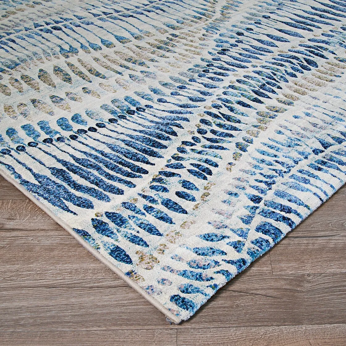 Dream Decor Rugs Provencal Charlot Blue Multicolor Area Rug