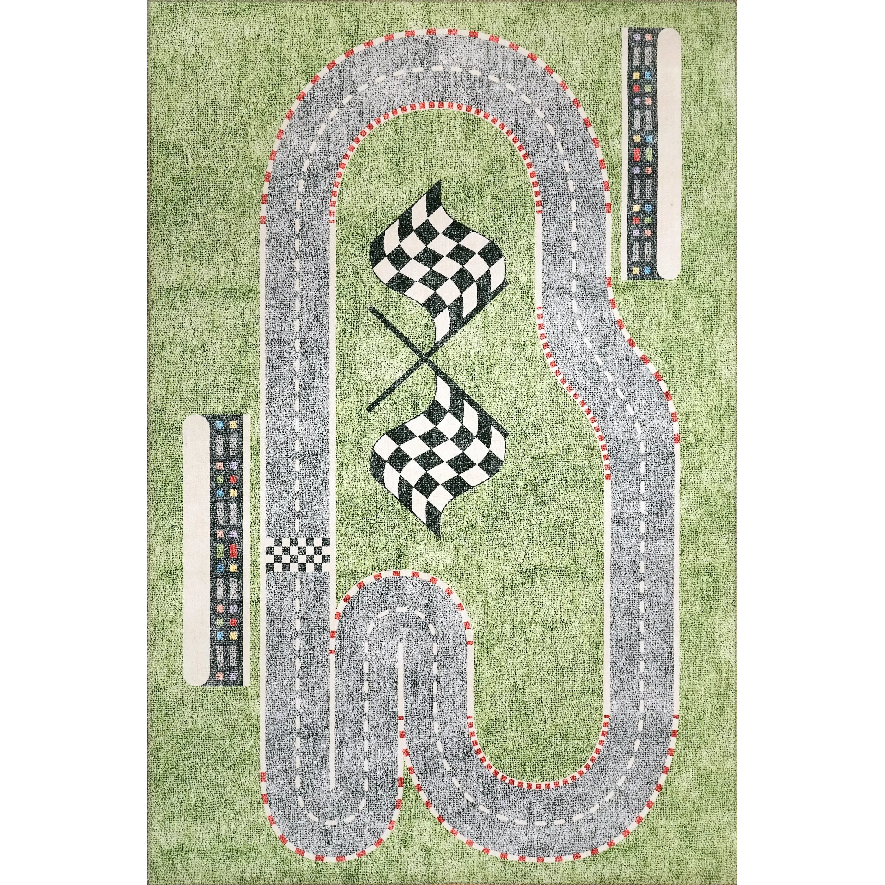Dynamic Rugs Kidz Ivory/Multi Polyester Children's Area Rug