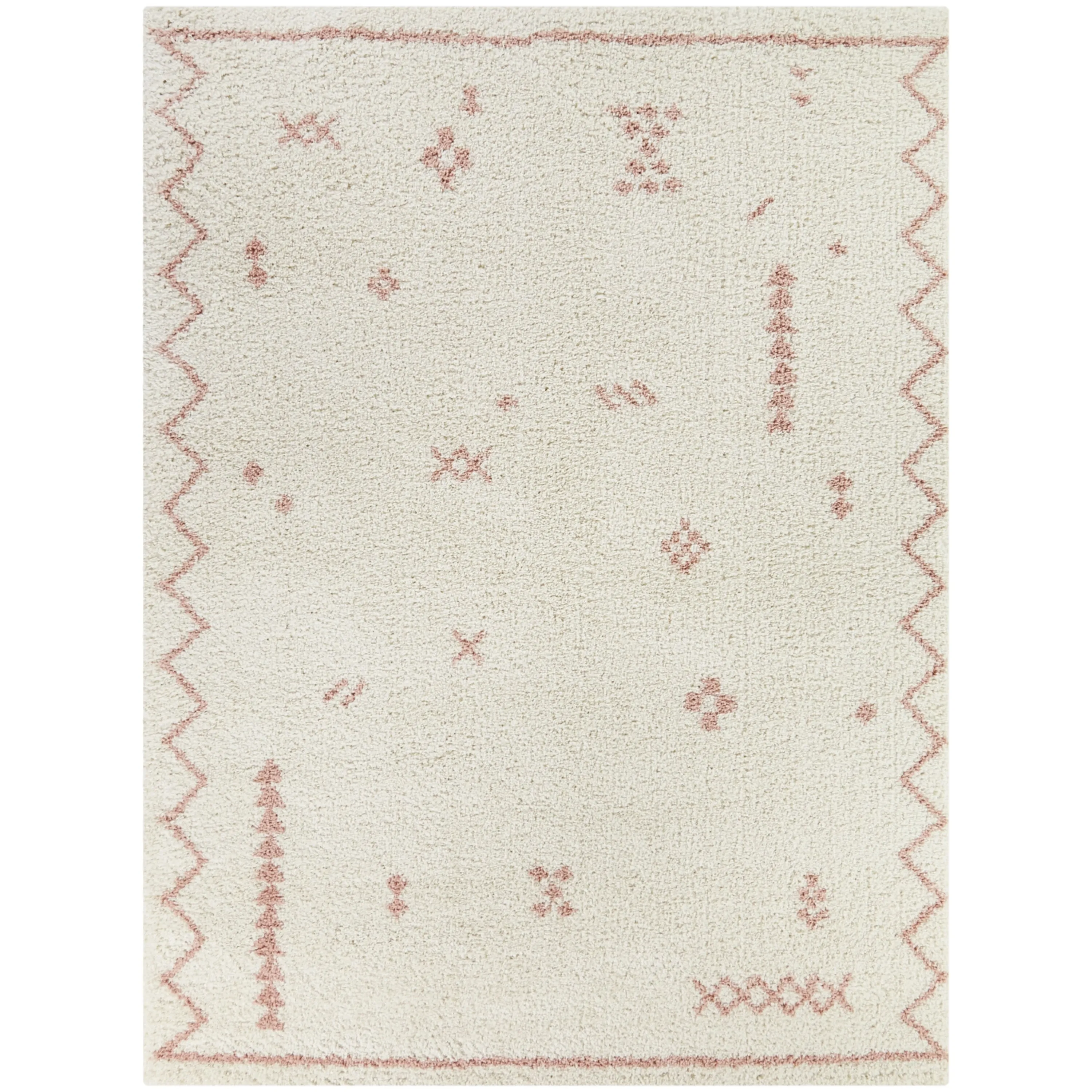 Eila Geometric Southwestern Shag Area Rug