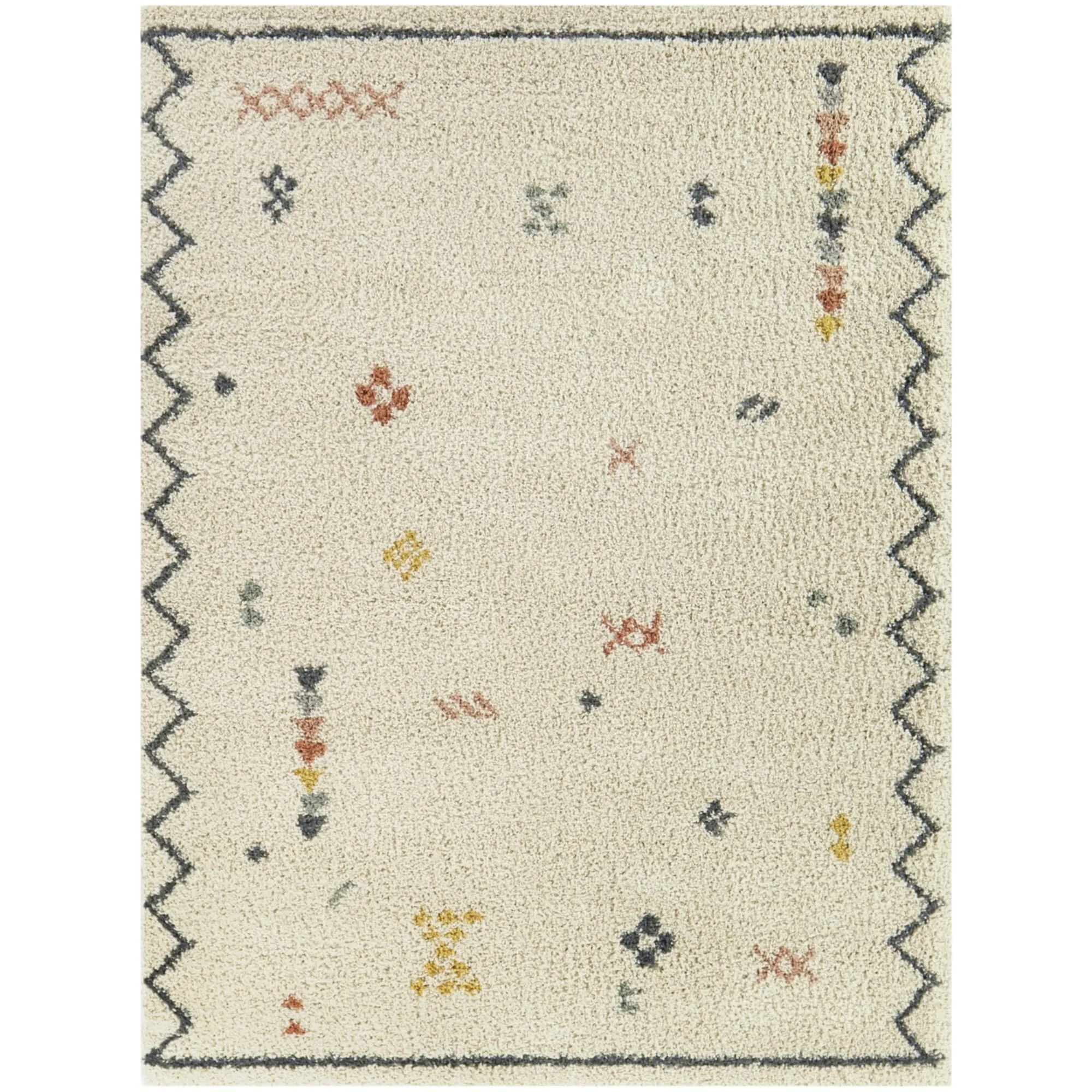 Eila Geometric Southwestern Shag Area Rug