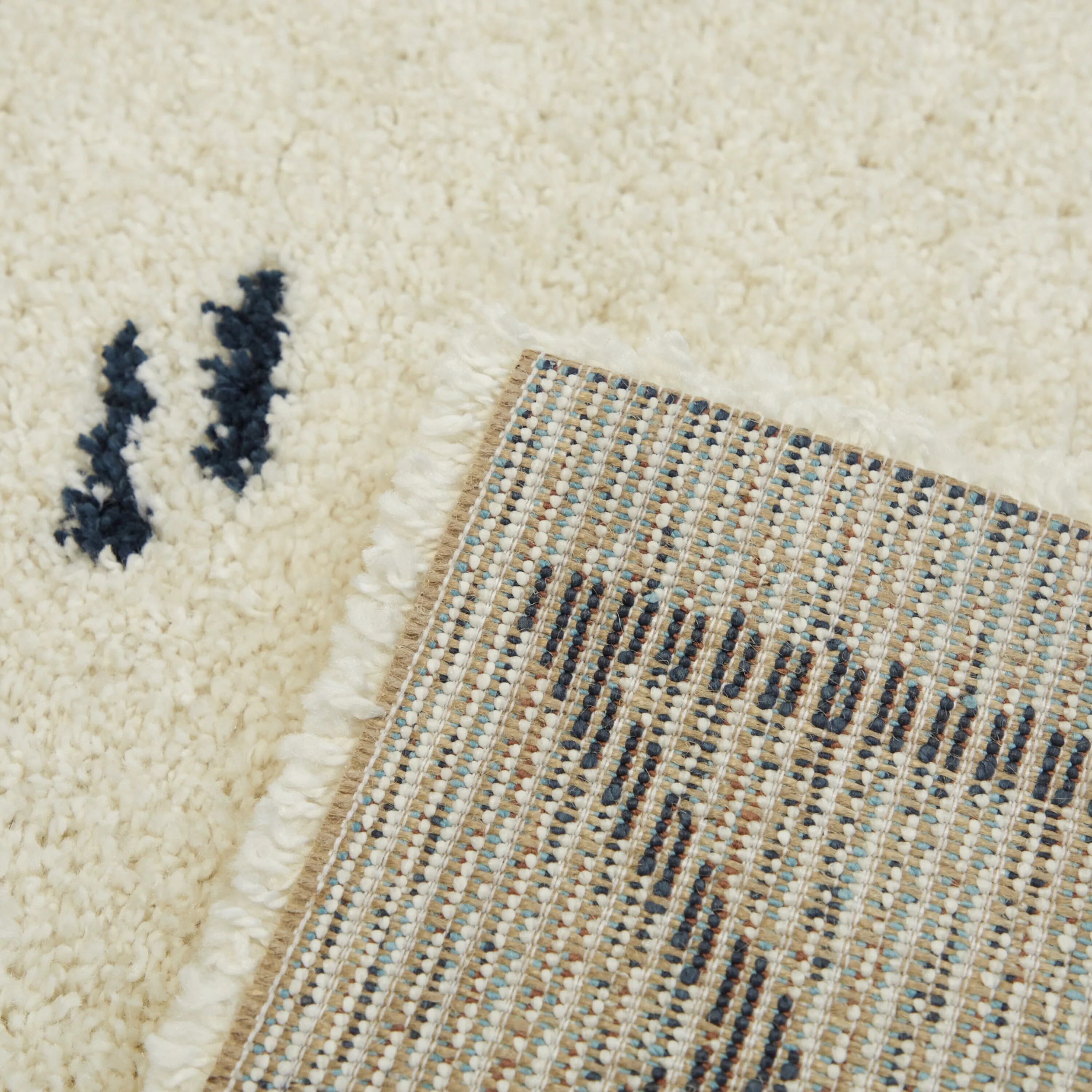 Eila Geometric Southwestern Shag Area Rug