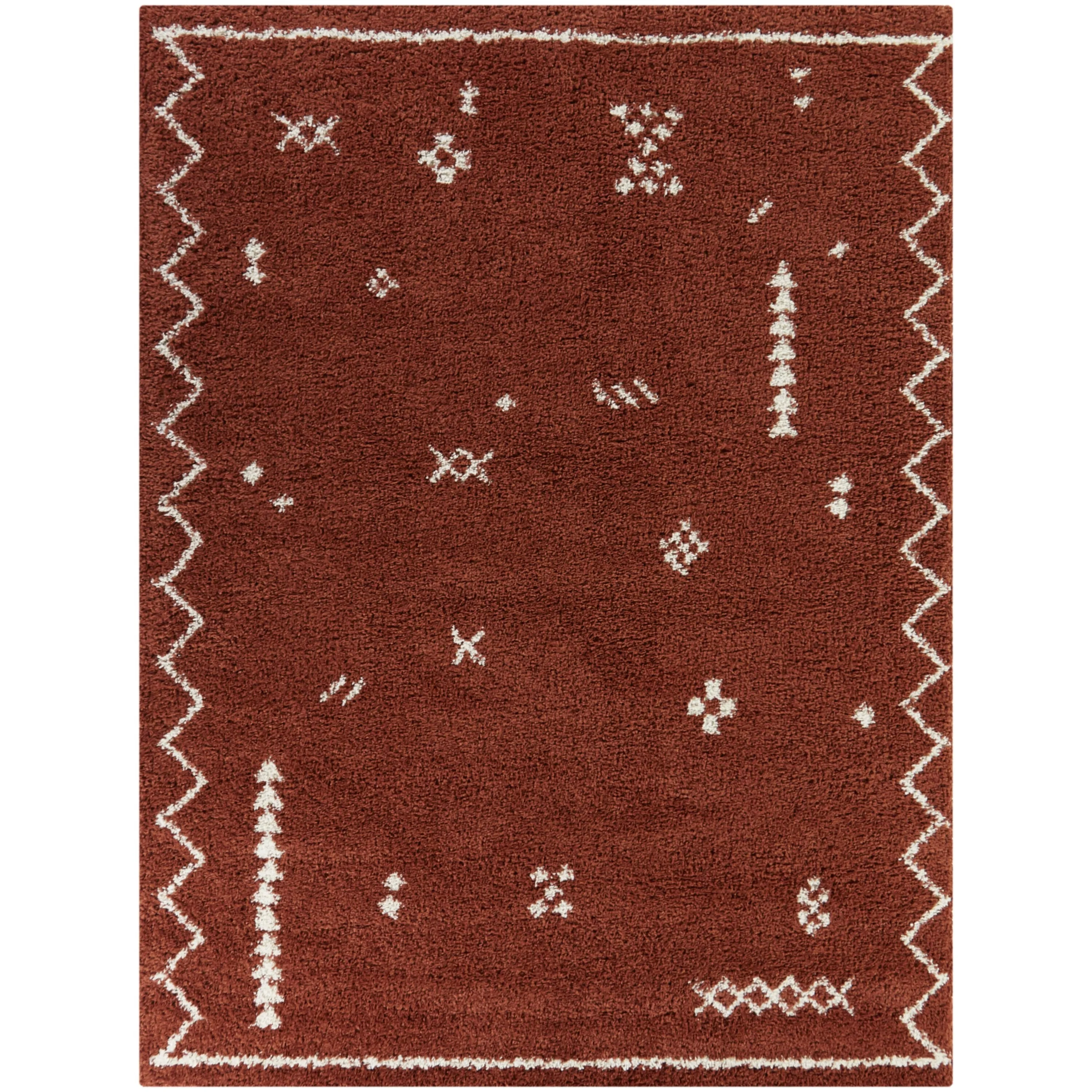 Eila Geometric Southwestern Shag Area Rug