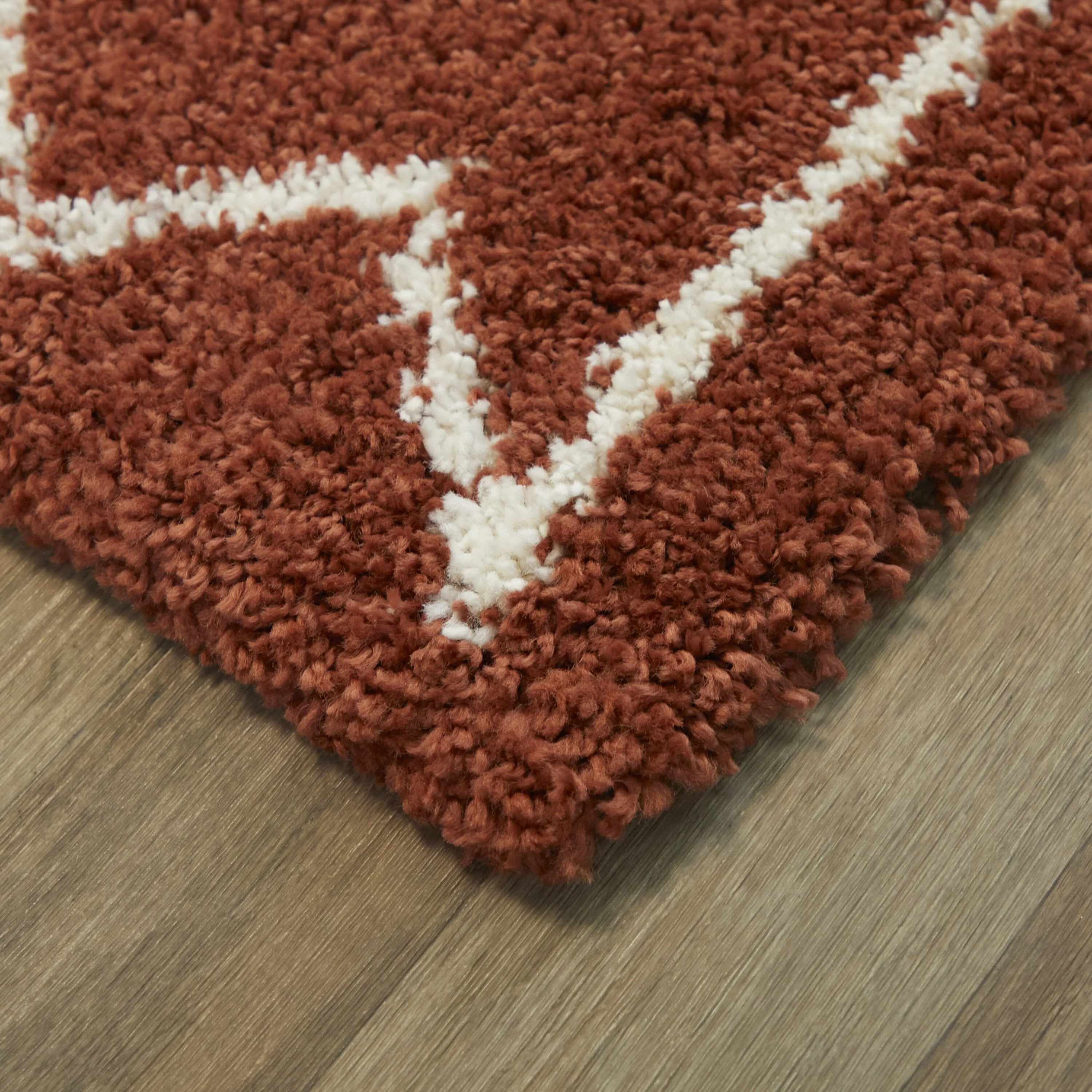 Eila Geometric Southwestern Shag Area Rug