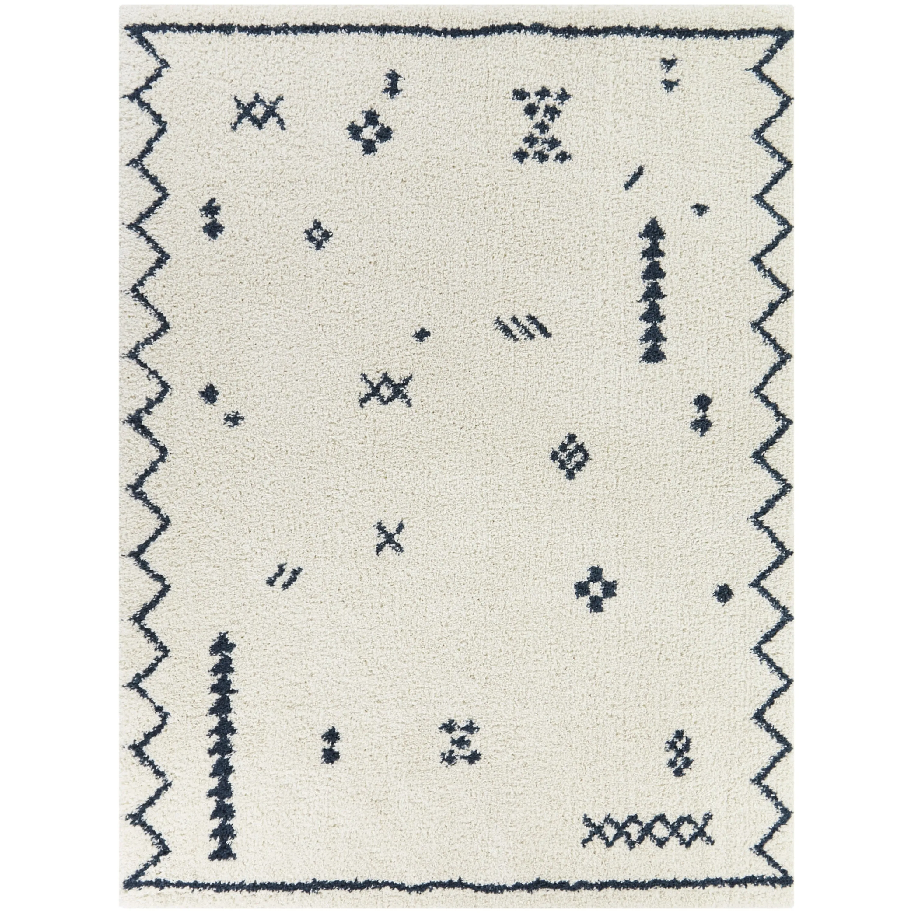 Eila Geometric Southwestern Shag Area Rug