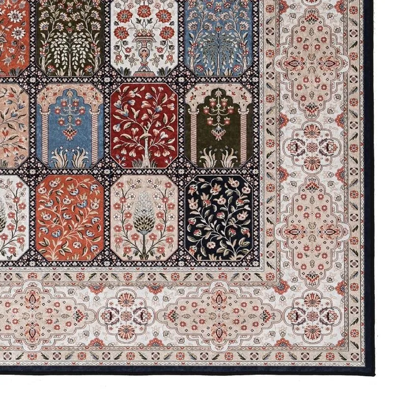 Emerald Huntley Ivory/Black Farmhouse Area Rug
