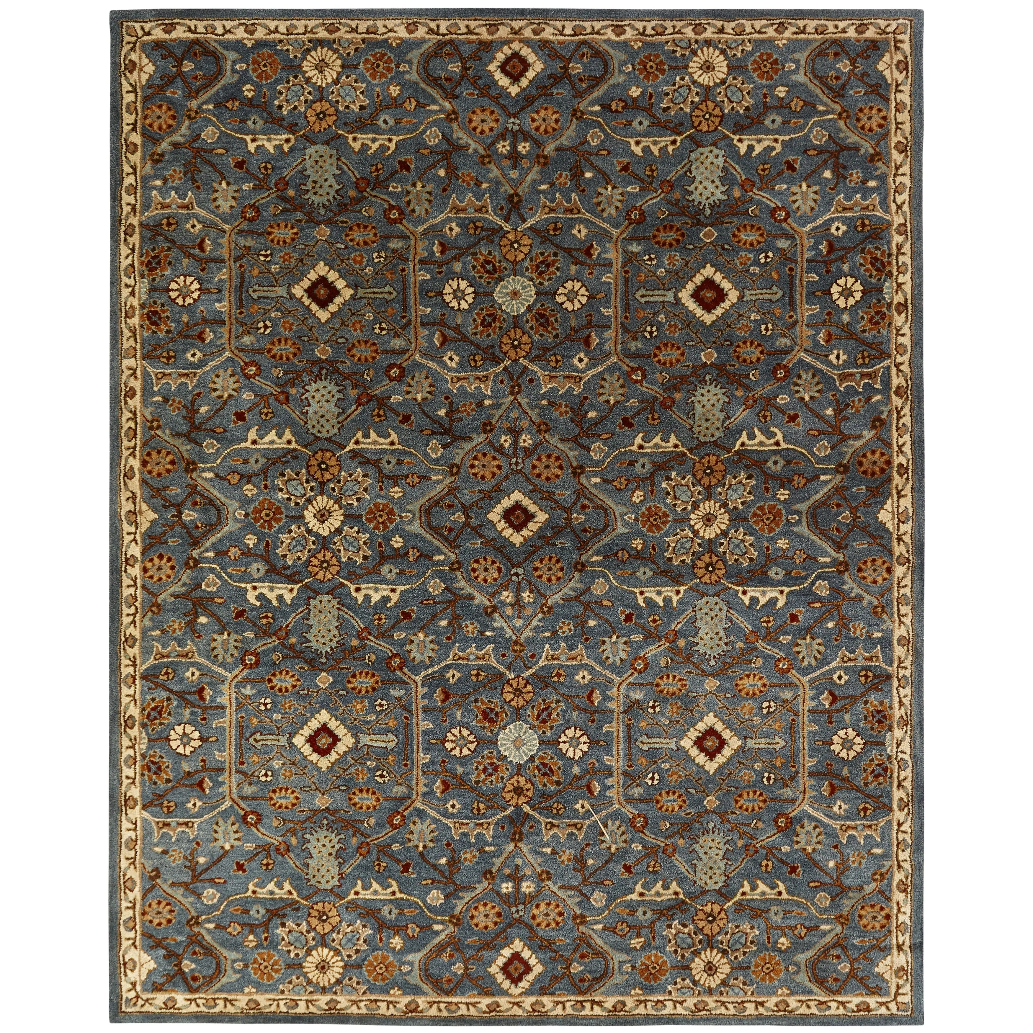 Empire Slate Blue Hand-tufted Wool Area Rug
