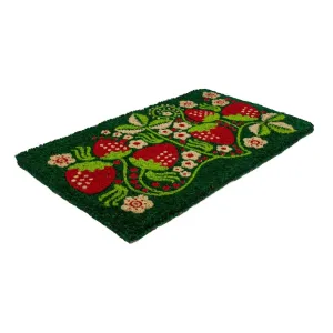 Entryways Strawberry Vines Handwoven Coconut Fiber Doormat - 18 x 30