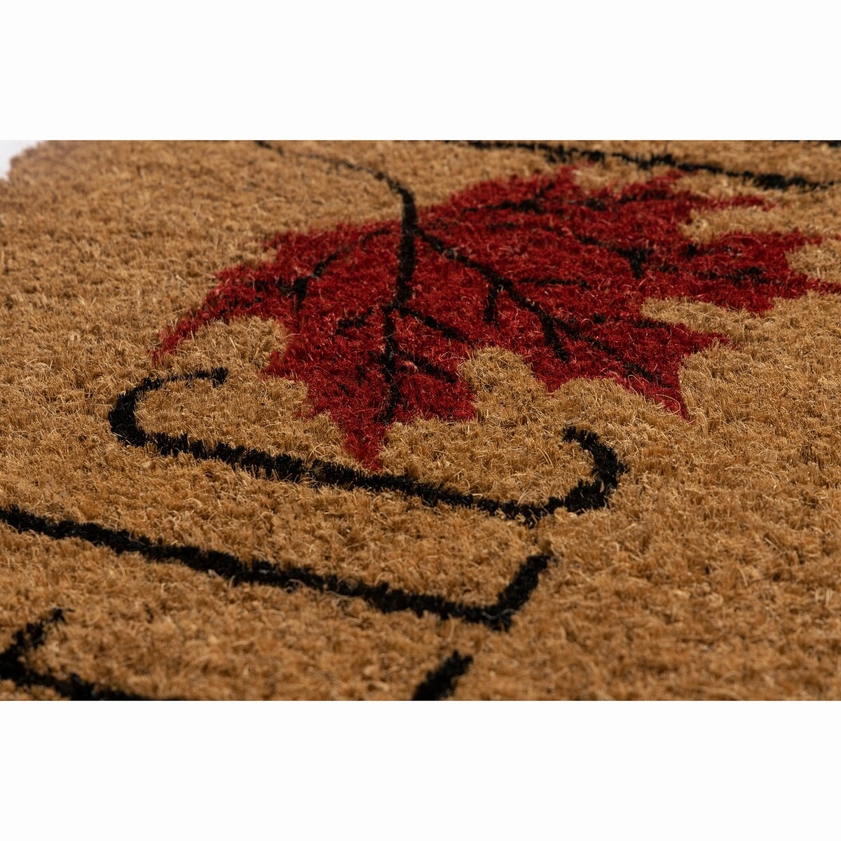 Entryways Maple Welcome Handwoven Coconut Fiber Doormat