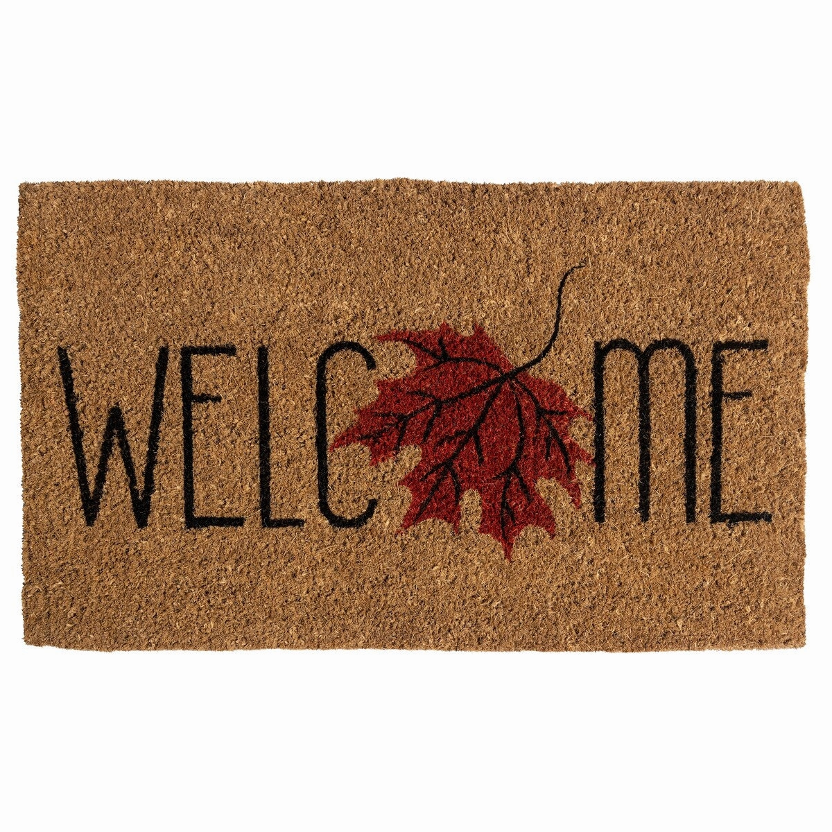 Entryways Maple Welcome Handwoven Coconut Fiber Doormat