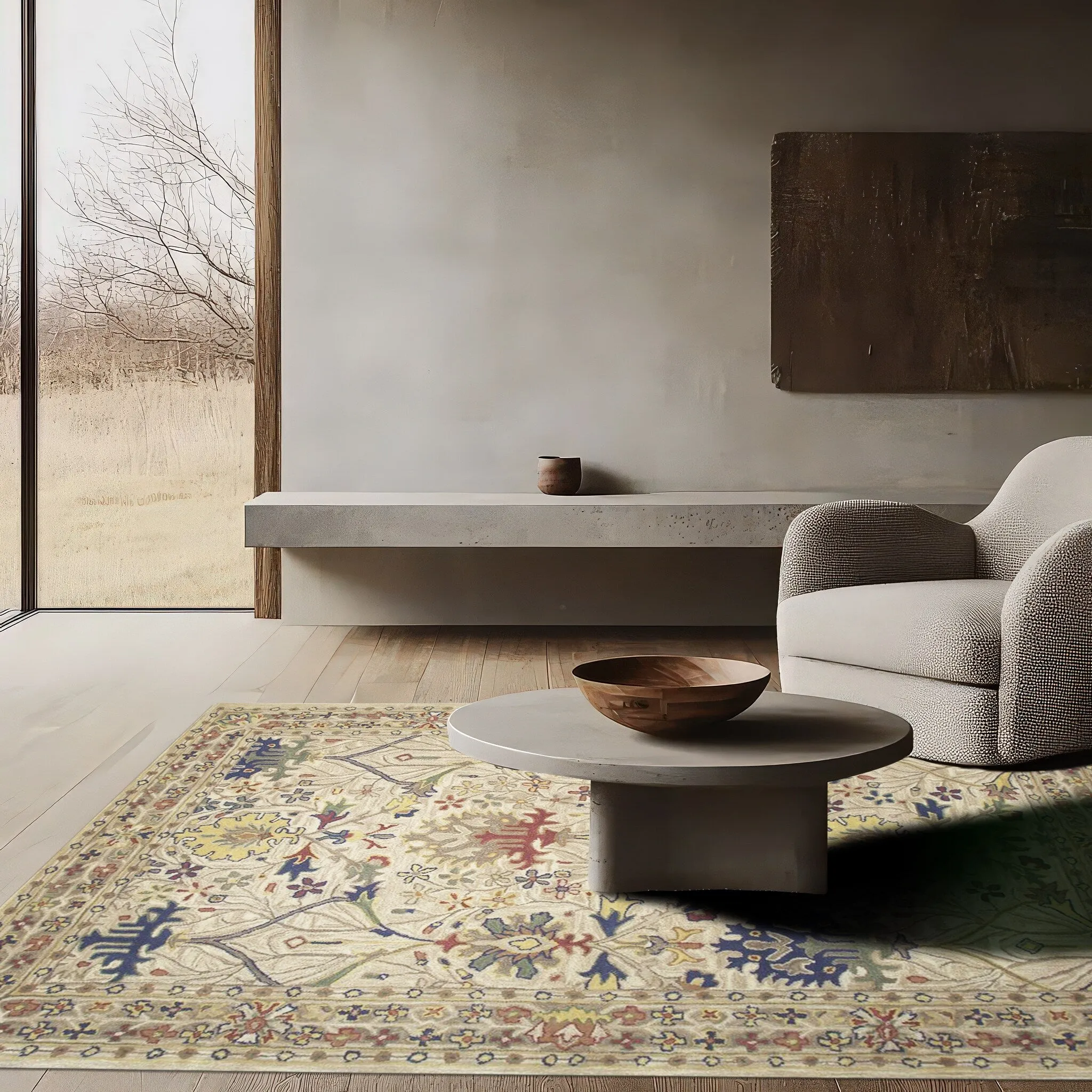 EORC Area Rug for Bedroom and Home Dcor - Handmade Wool Rug Provides
