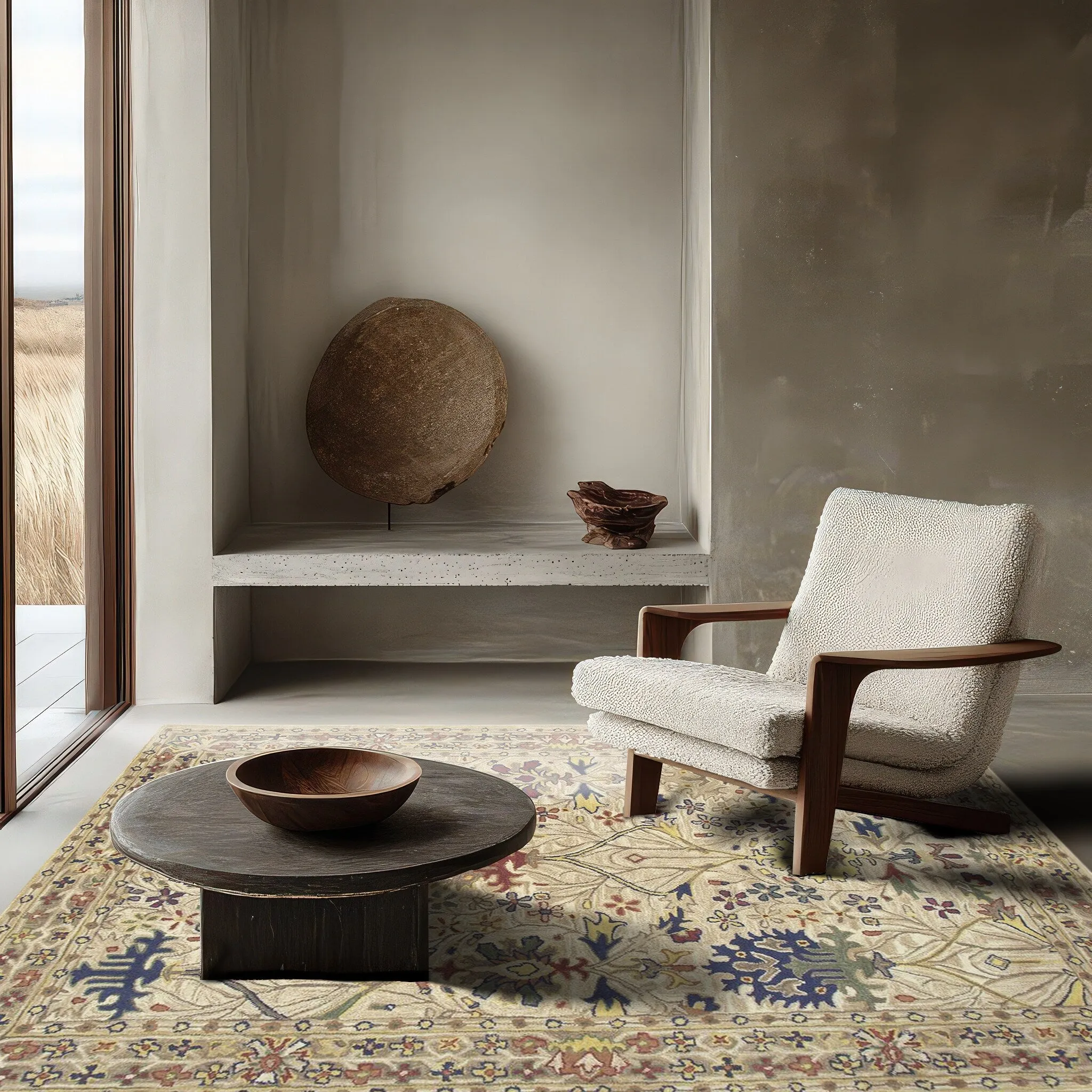EORC Area Rug for Bedroom and Home Dcor - Handmade Wool Rug Provides