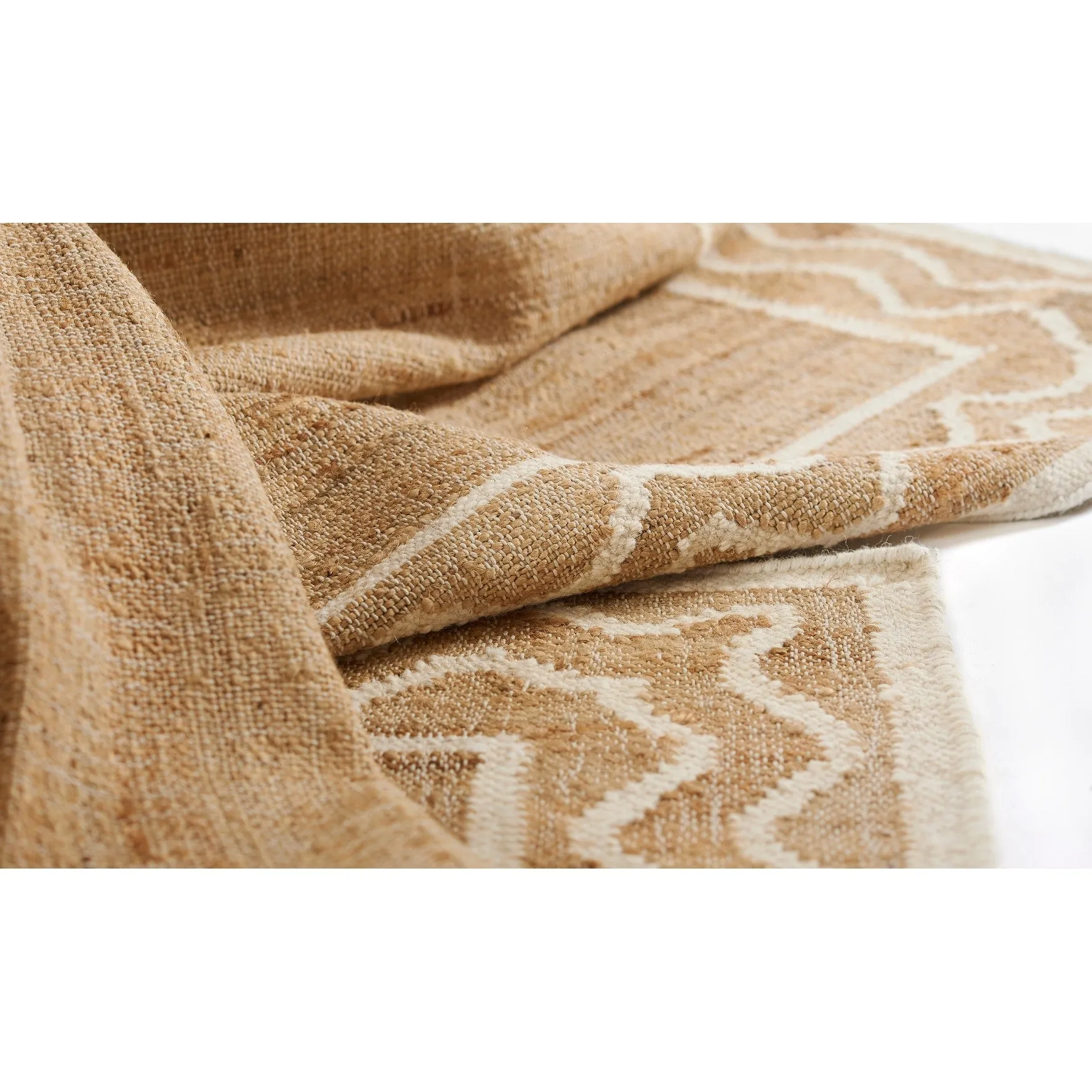 Erin Gates by Momeni Orchard Ripple Brown Hand Woven Wool and Jute Rug
