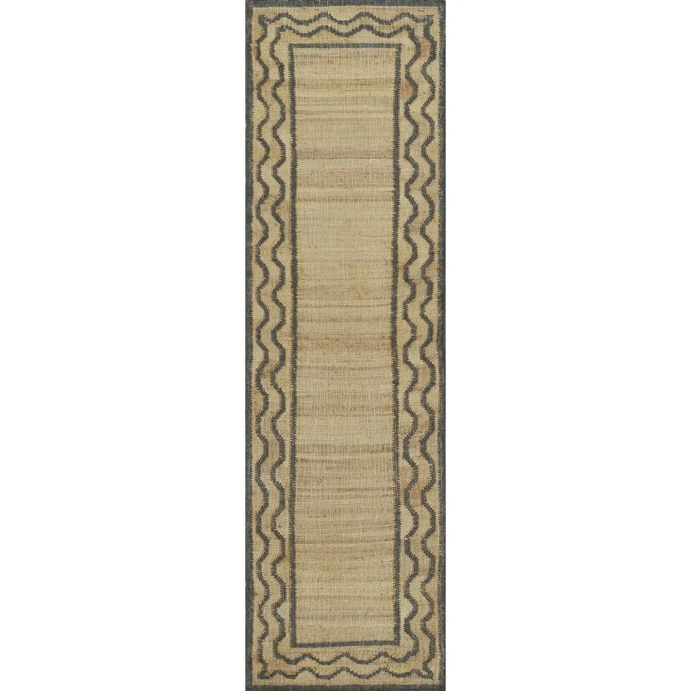 Erin Gates by Momeni Orchard Ripple Brown Hand Woven Wool and Jute Rug