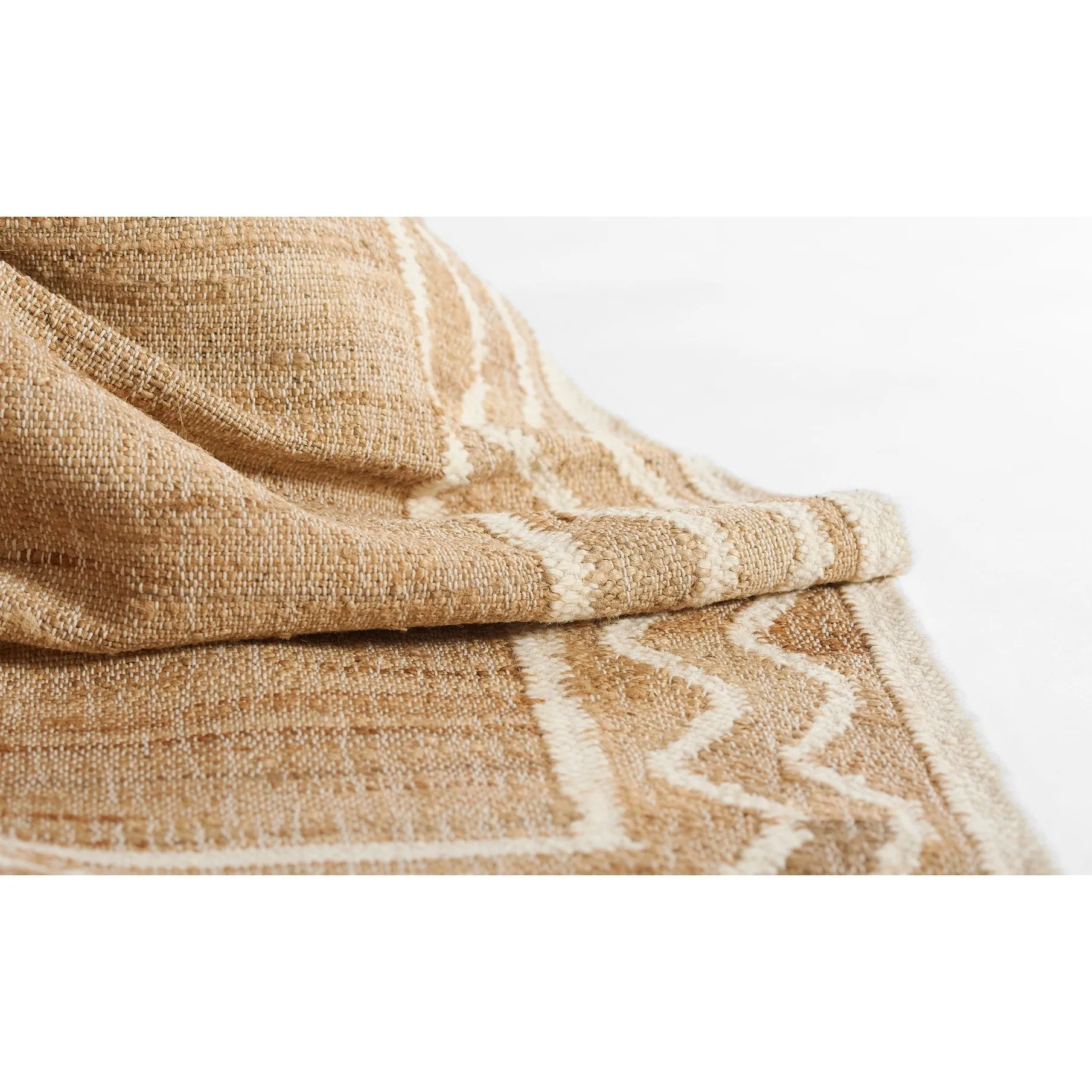 Erin Gates by Momeni Orchard Ripple Brown Hand Woven Wool and Jute Rug
