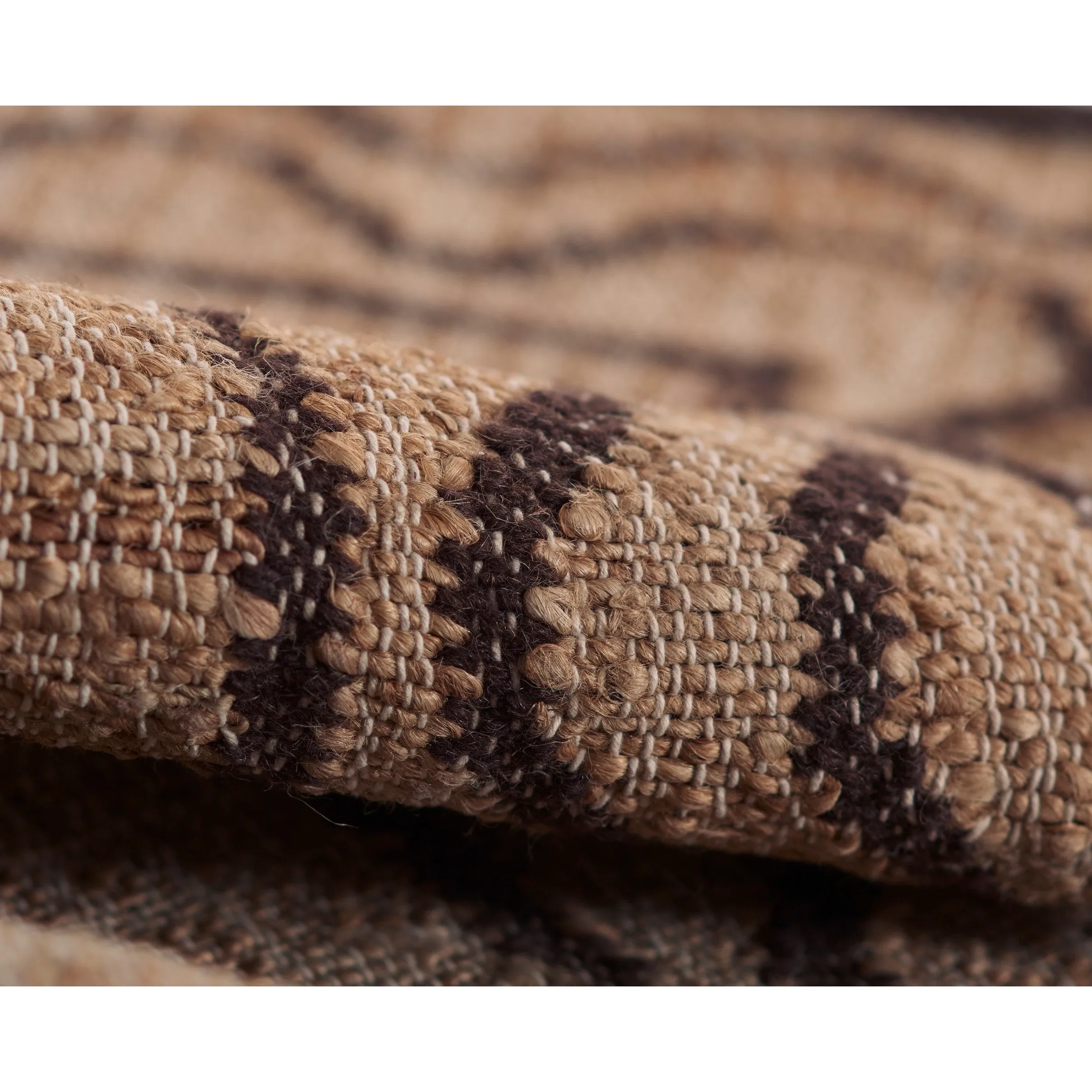 Erin Gates by Momeni Orchard Ripple Brown Hand Woven Wool and Jute Rug