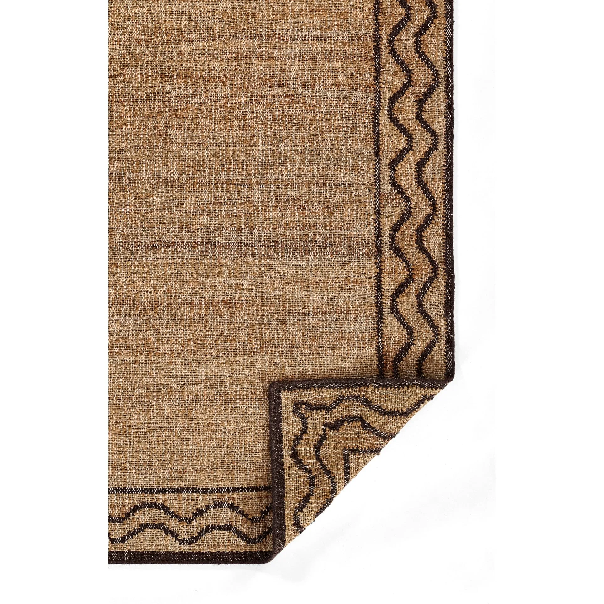 Erin Gates by Momeni Orchard Ripple Brown Hand Woven Wool and Jute Rug
