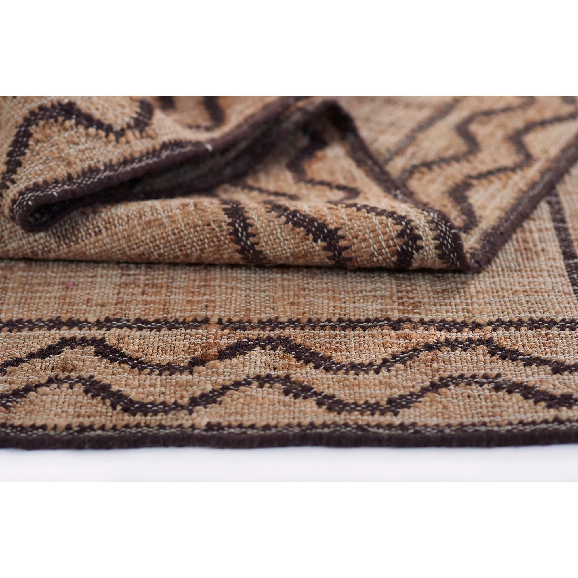 Erin Gates by Momeni Orchard Ripple Brown Hand Woven Wool and Jute Rug