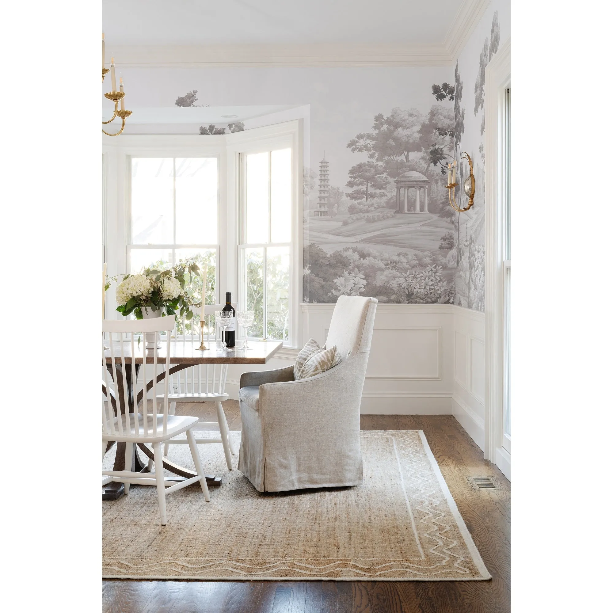 Erin Gates by Momeni Orchard Ripple Brown Hand Woven Wool and Jute Rug