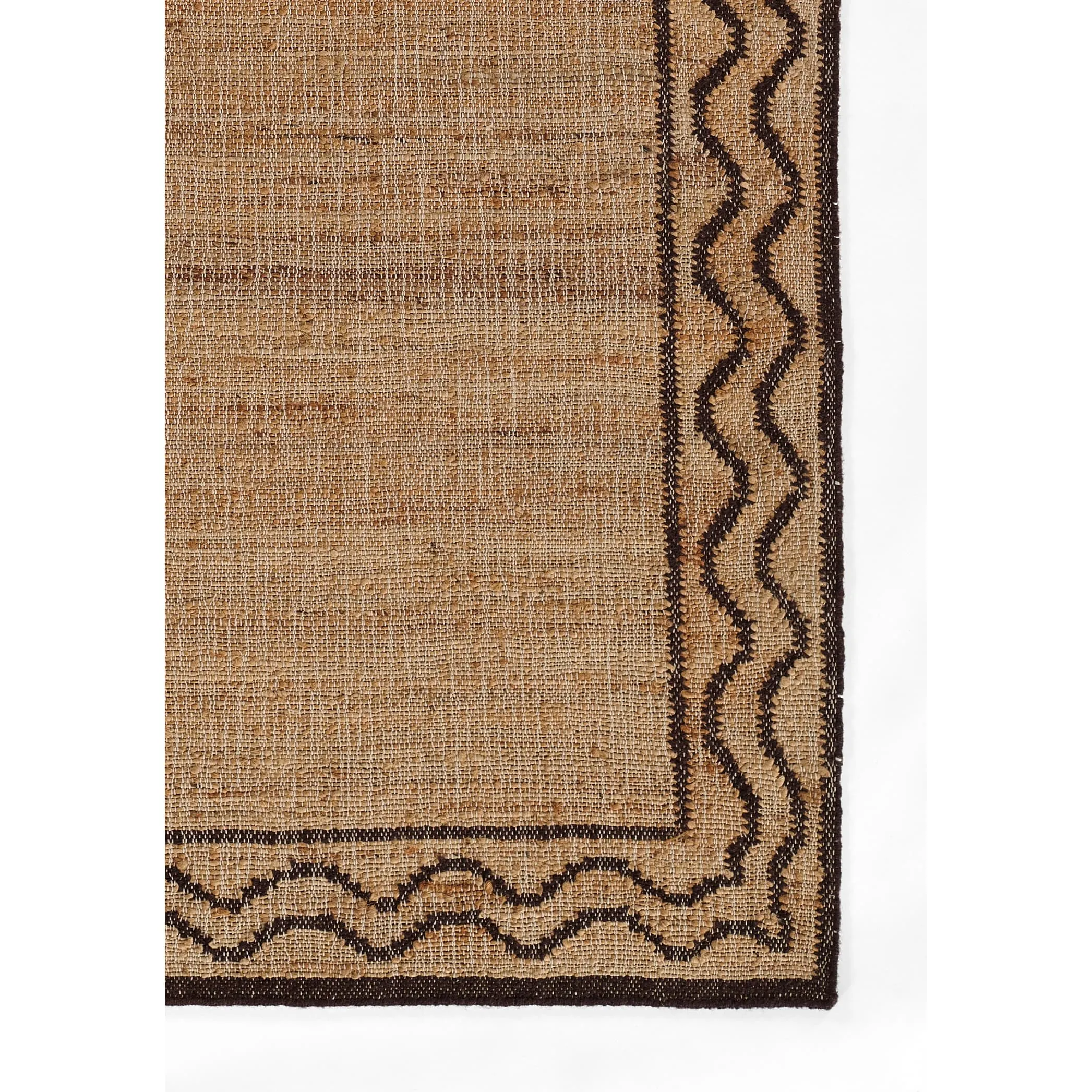 Erin Gates by Momeni Orchard Ripple Brown Hand Woven Wool and Jute Rug