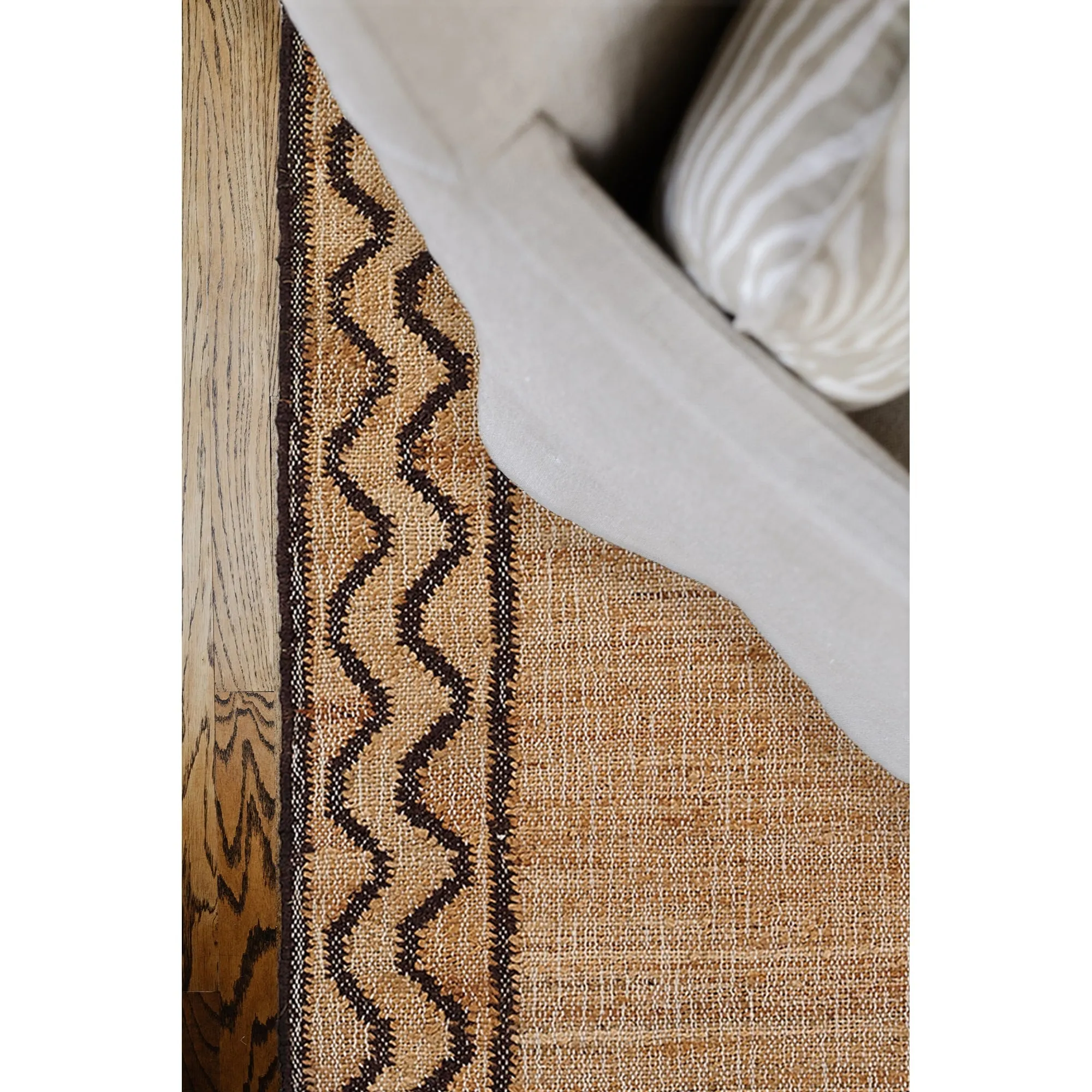 Erin Gates by Momeni Orchard Ripple Brown Hand Woven Wool and Jute Rug