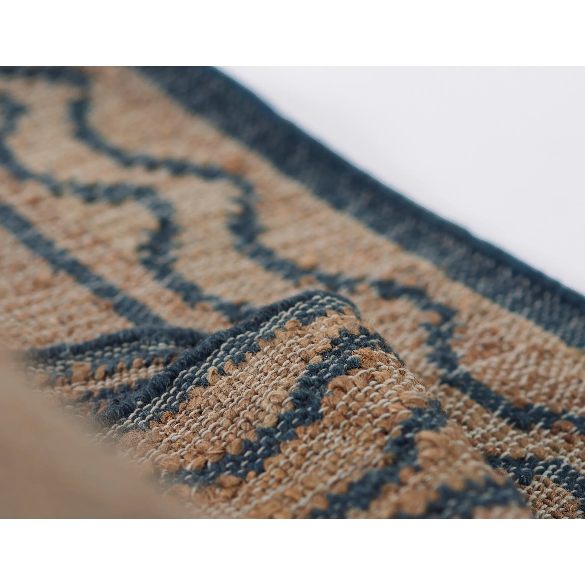 Erin Gates by Momeni Orchard Ripple Brown Hand Woven Wool and Jute Rug