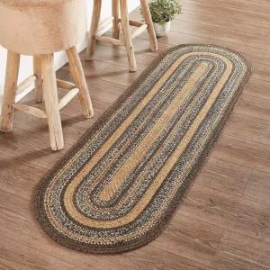 Espresso Jute Rug/Runner Oval w/ Pad 22x72 - 2' x 6' Runner