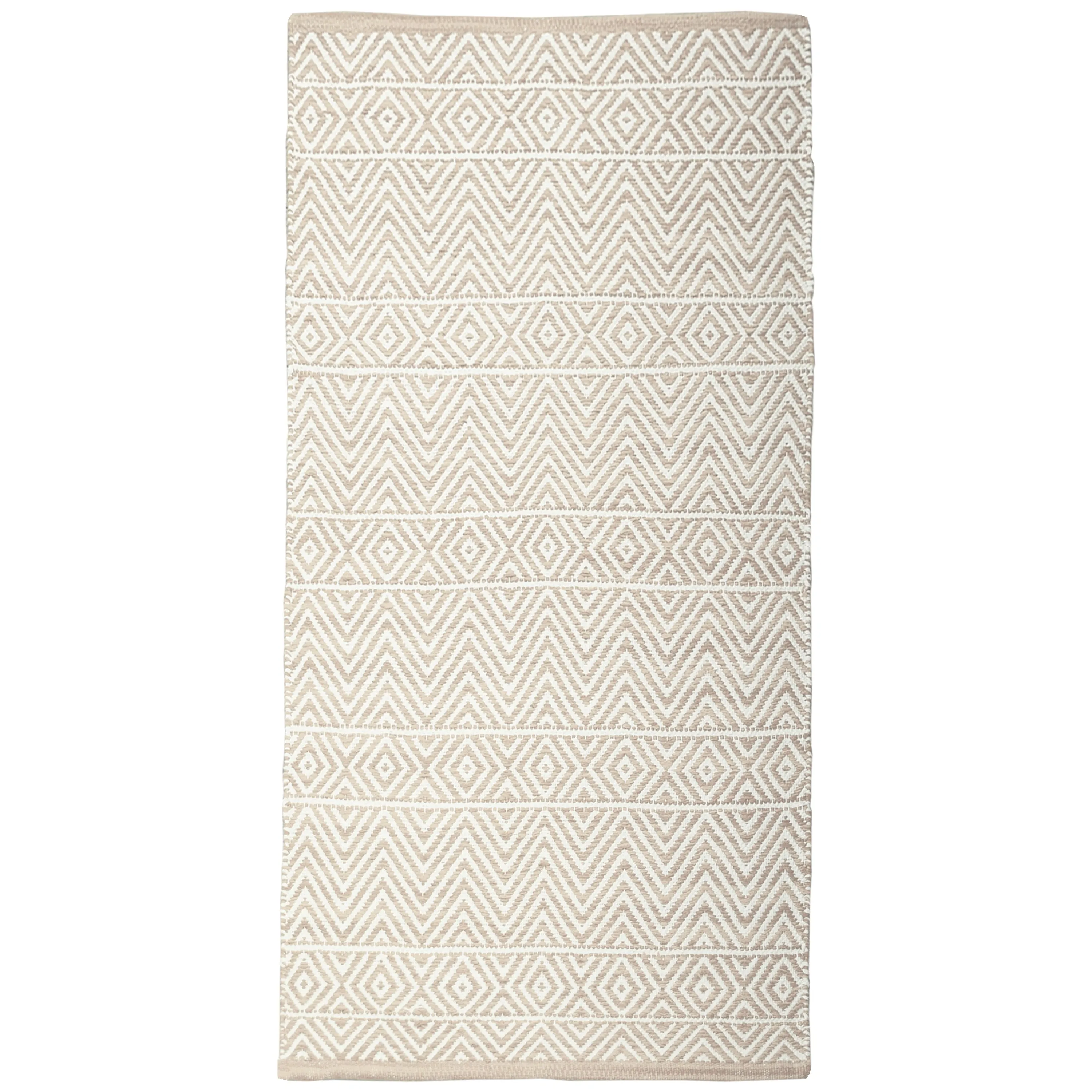 Fabstyles Herringbone Flatweave Cotton Area Rag Rug for Living Room