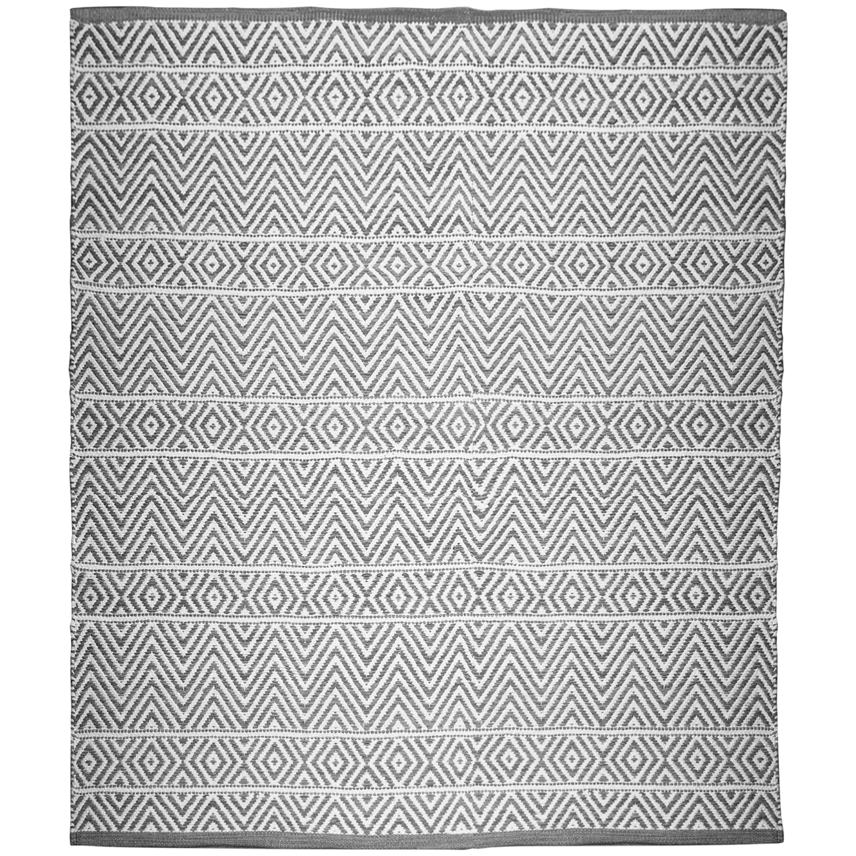 Fabstyles Herringbone Flatweave Cotton Area Rag Rug for Living Room