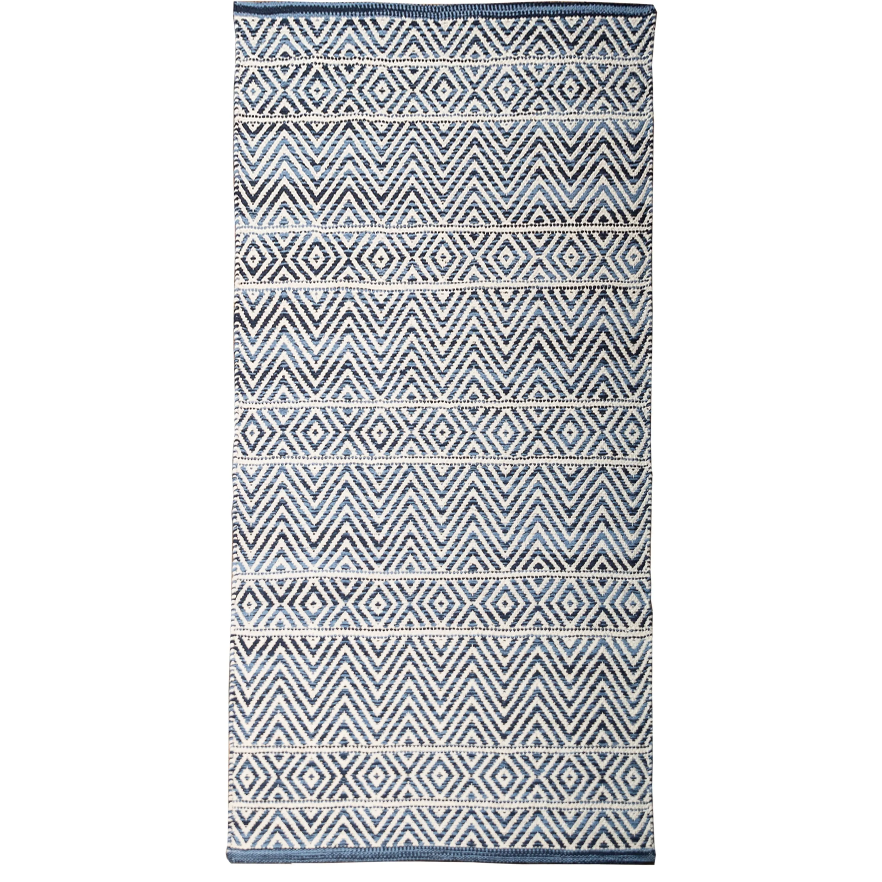 Fabstyles Herringbone Flatweave Cotton Area Rag Rug for Living Room