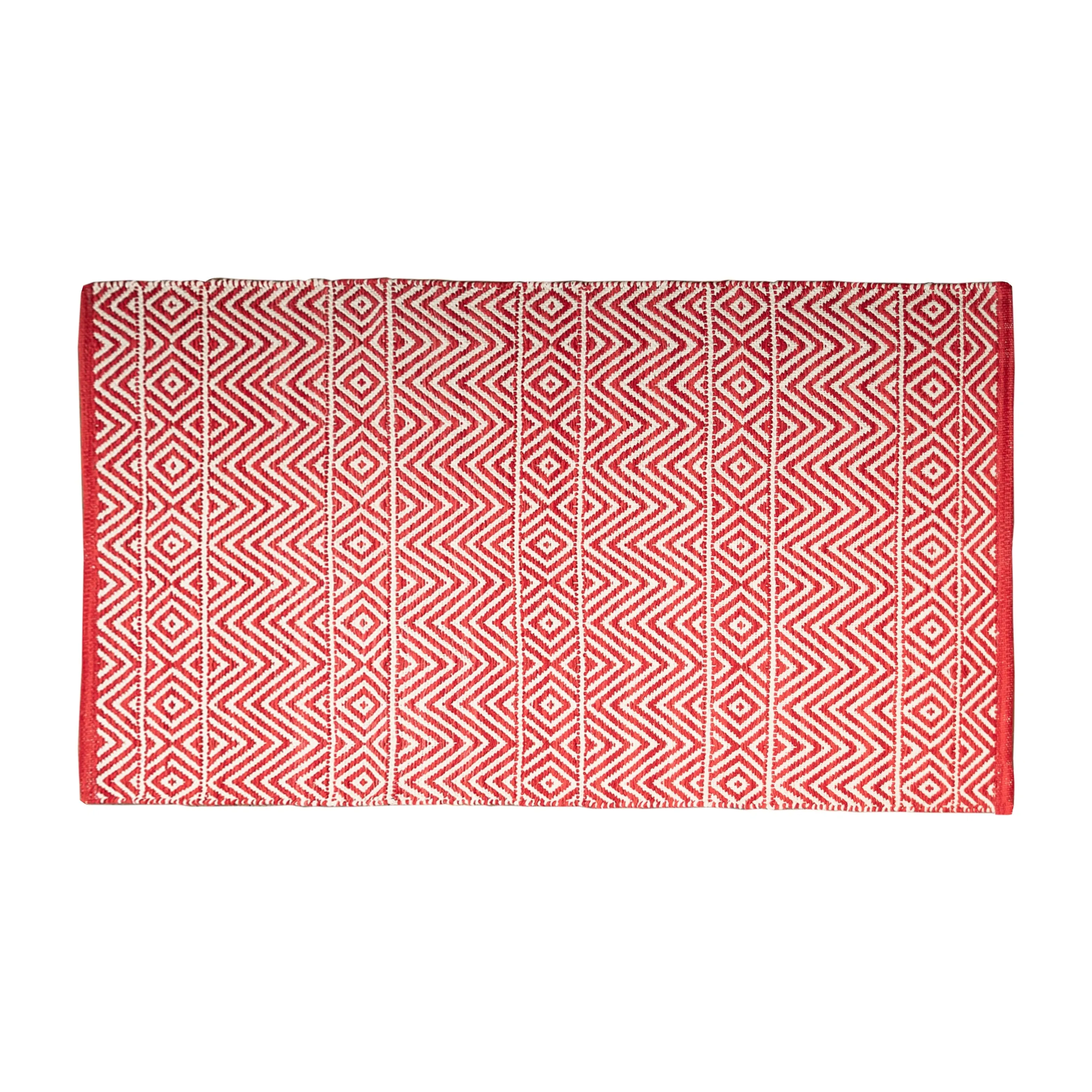 Fabstyles Herringbone Flatweave Cotton Area Rag Rug for Living Room