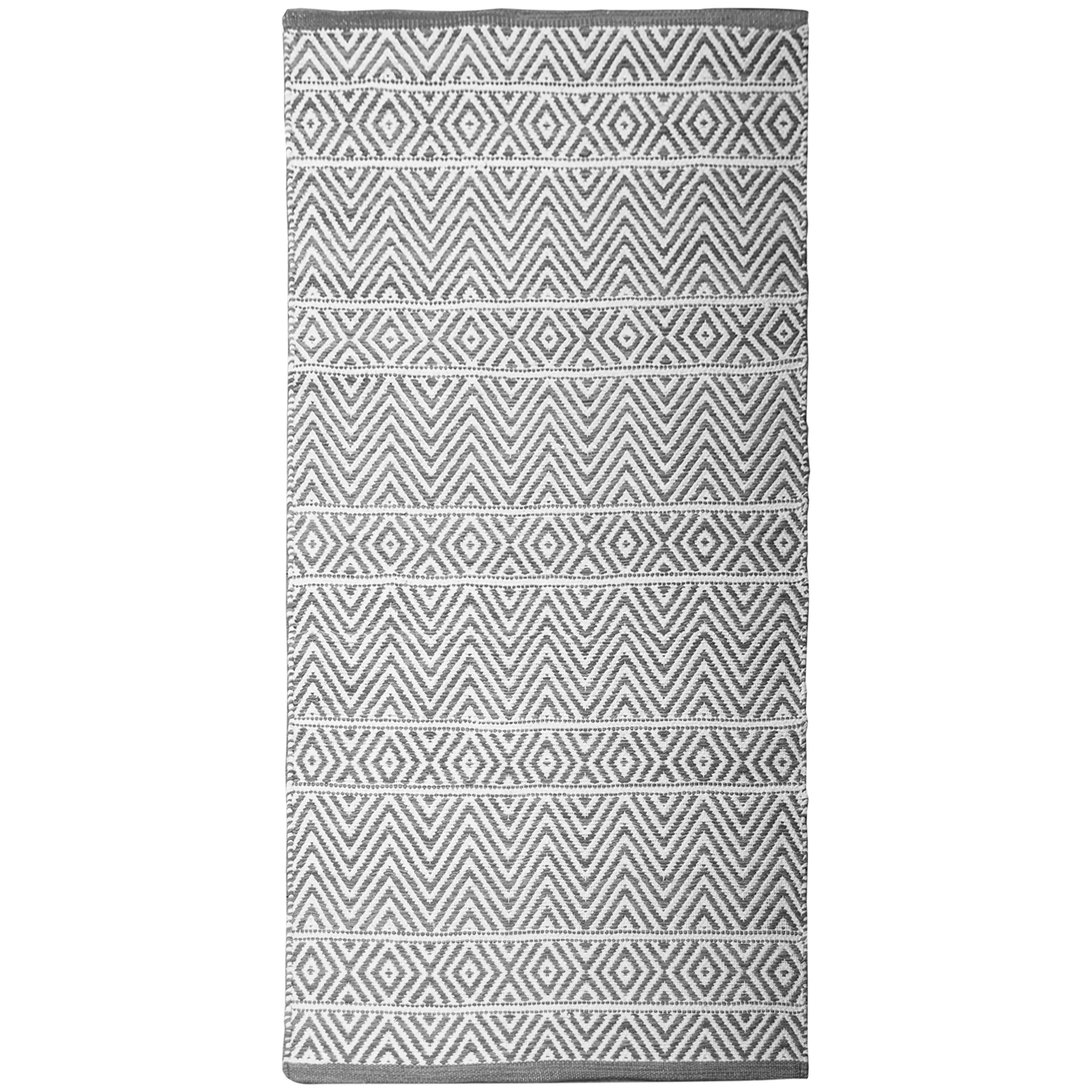 Fabstyles Herringbone Flatweave Cotton Area Rag Rug for Living Room