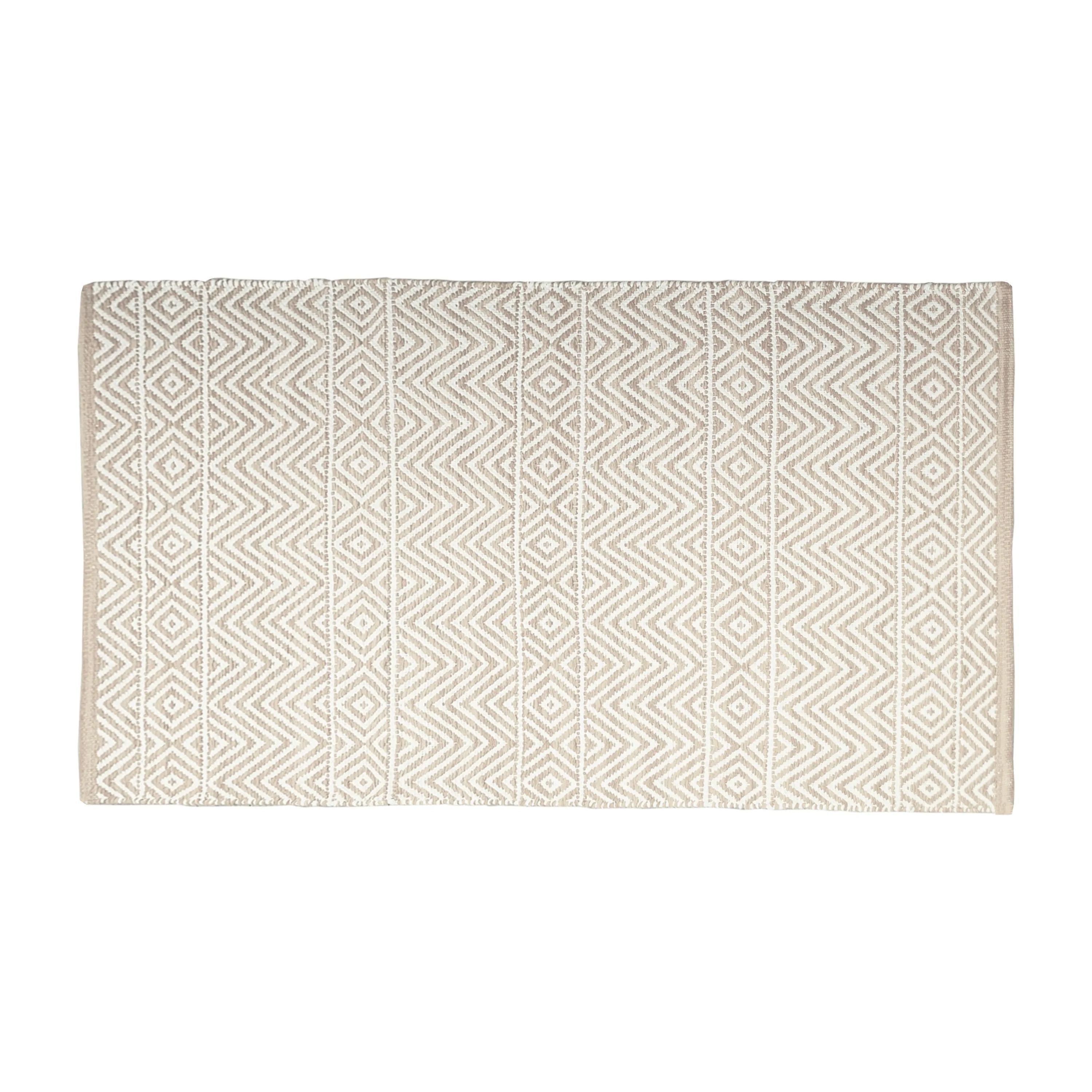 Fabstyles Herringbone Flatweave Cotton Area Rag Rug for Living Room