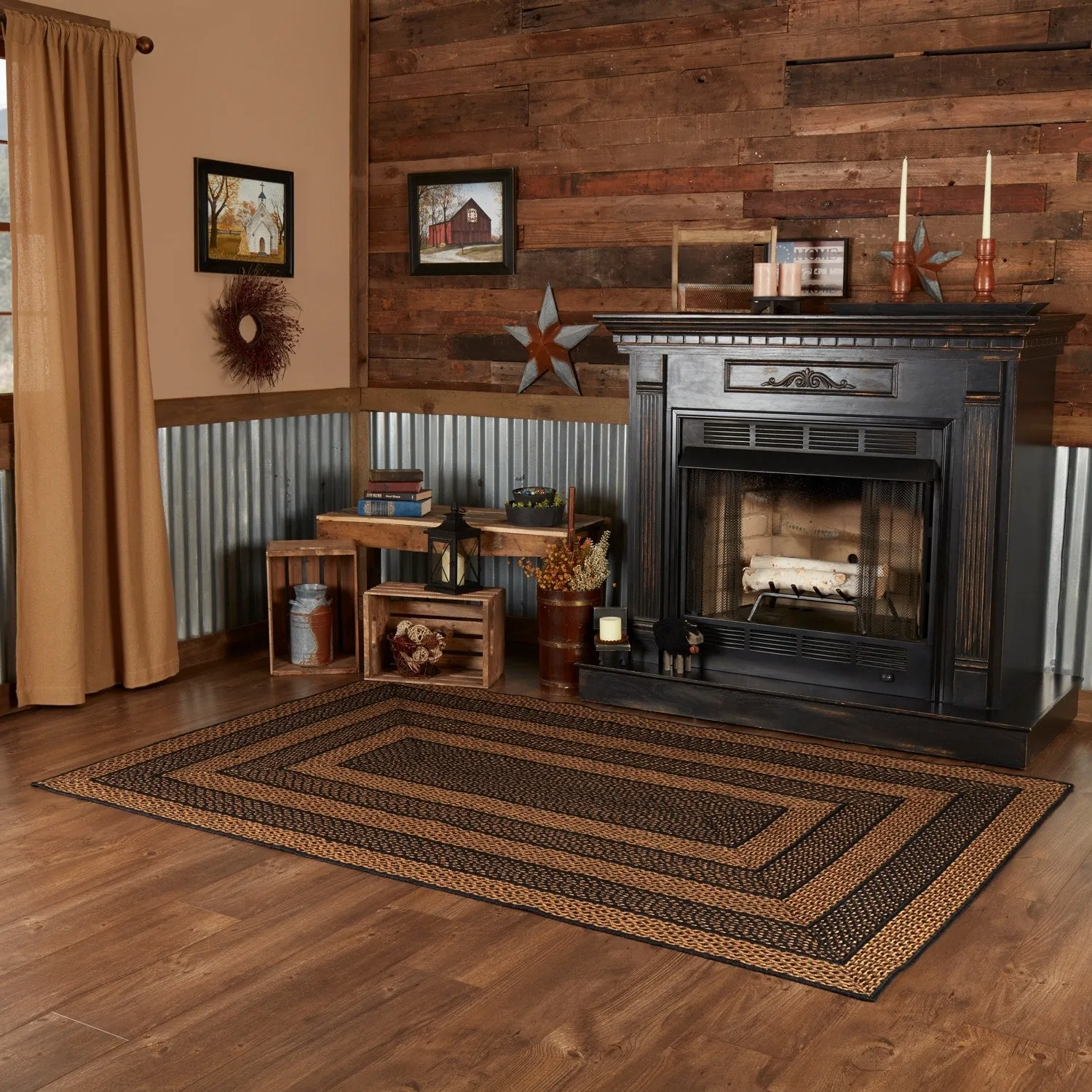 Farmhouse Jute Rug Rect w/ Pad 60x96 - 5' x 8' Rectangle