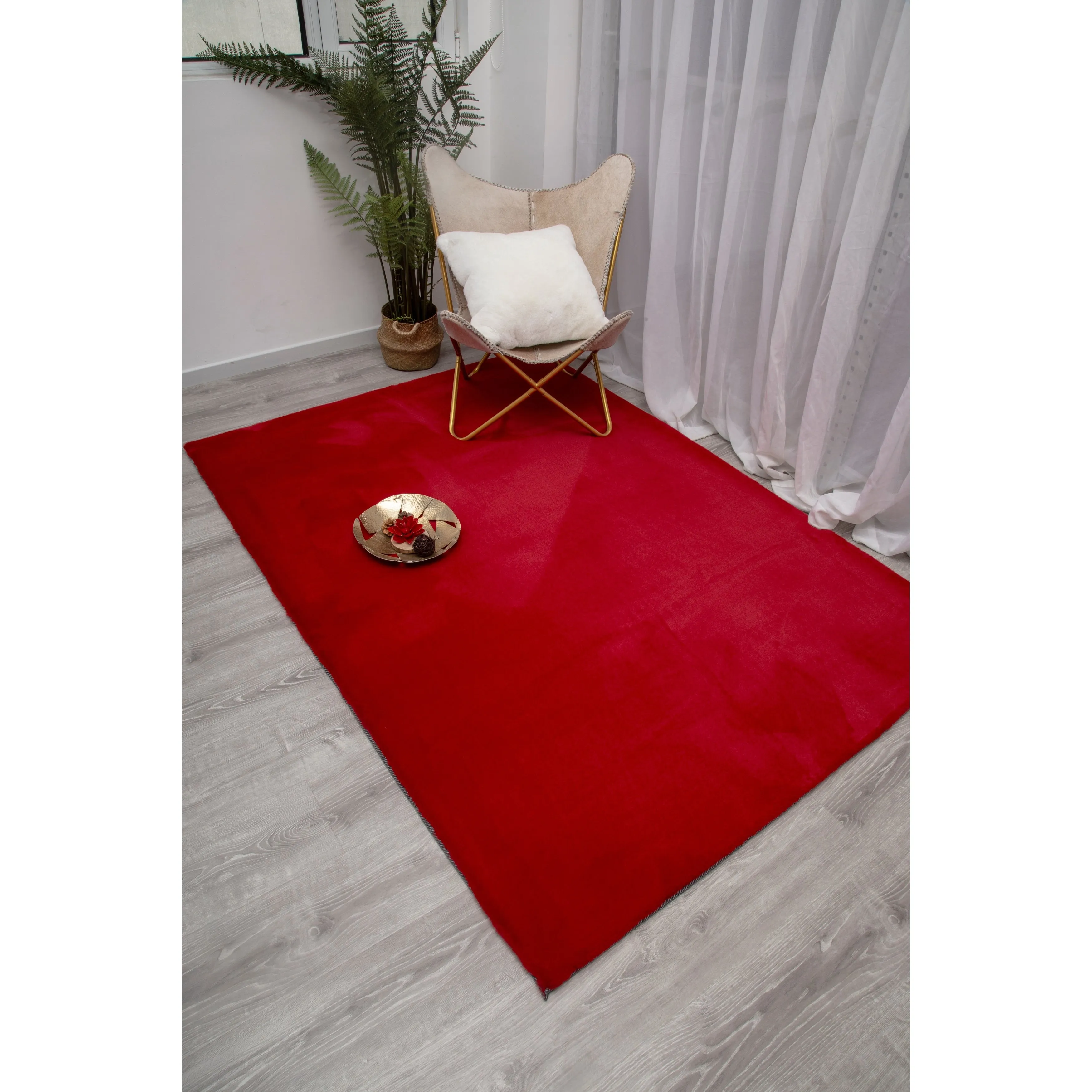 Faux-Rabbit Collection Beautiful Faux-Fur Rug