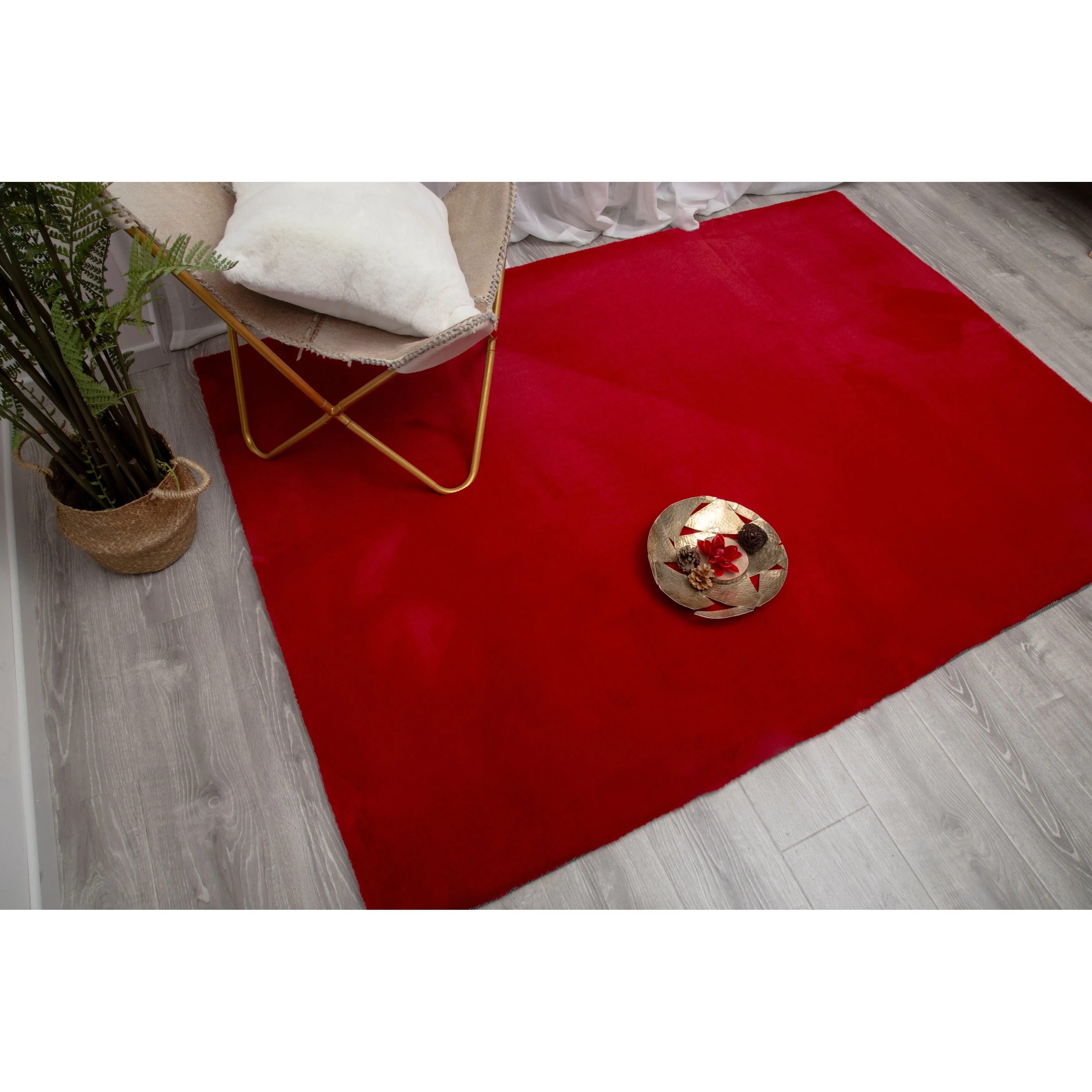 Faux-Rabbit Collection Beautiful Faux-Fur Rug