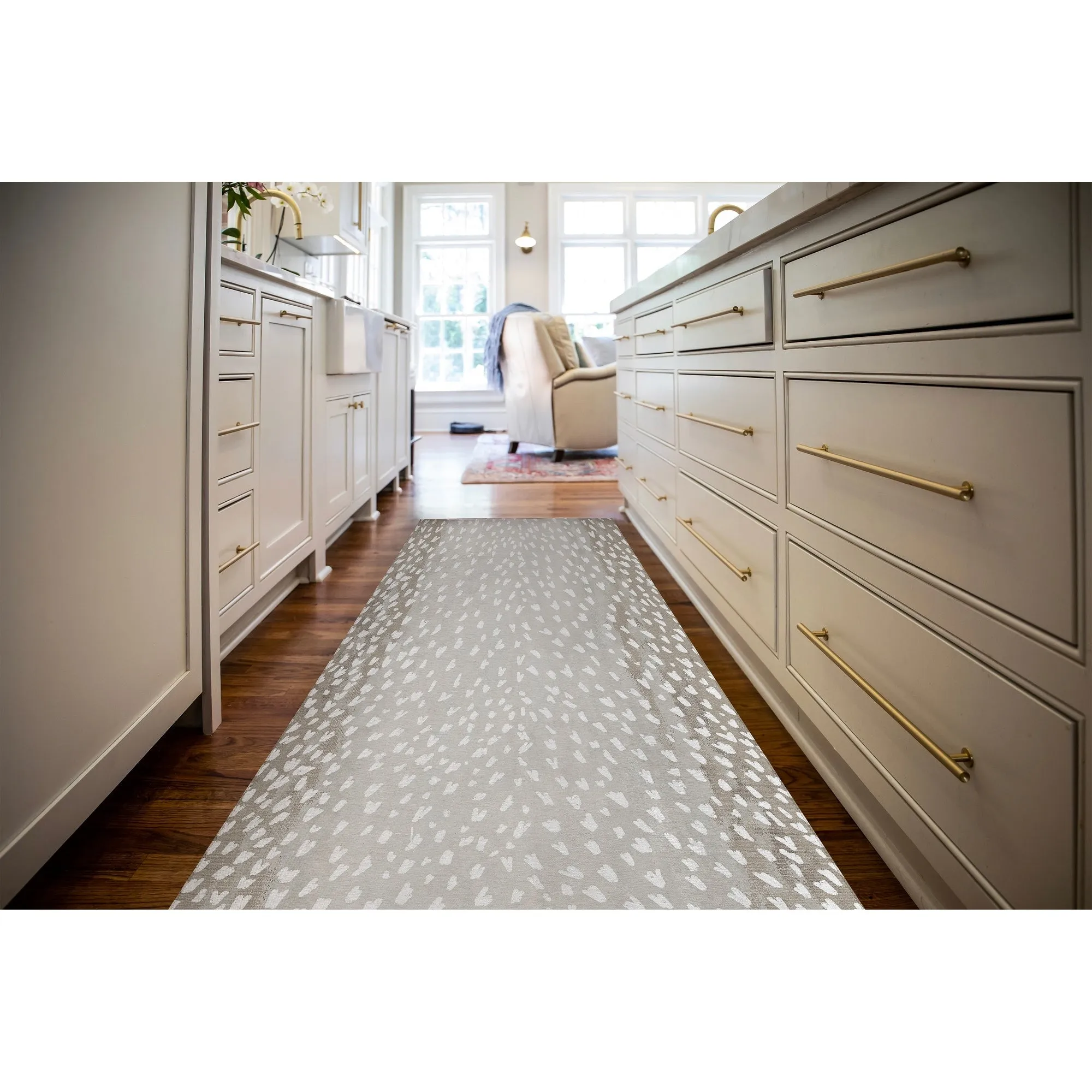 FAWN TAUPE/BROWN Kitchen Mat By Kavka Designs