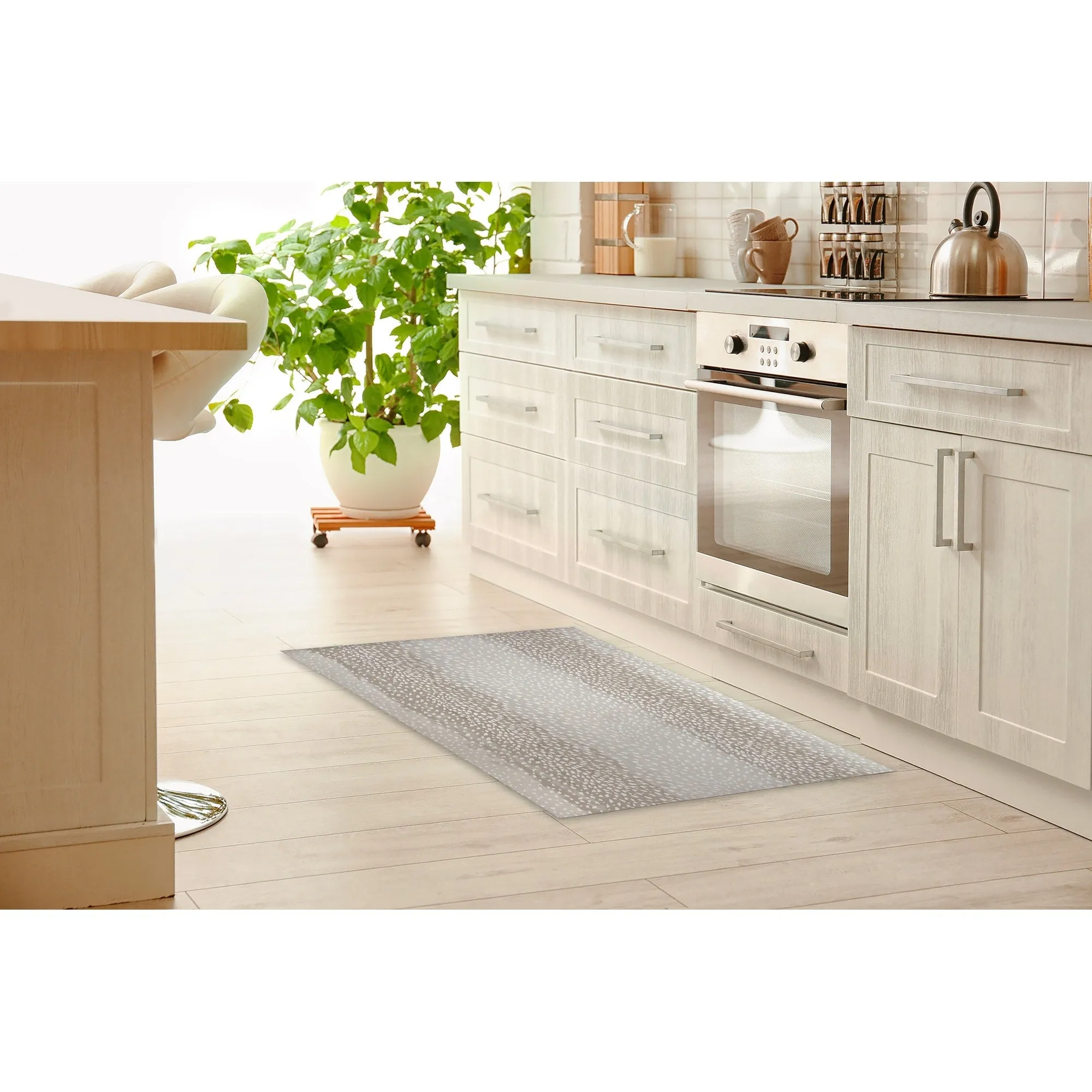 FAWN TAUPE/BROWN Kitchen Mat By Kavka Designs