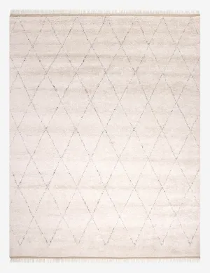 Ferra Hand-Knotted Wool-Blend Moroccan Style Shag Rug