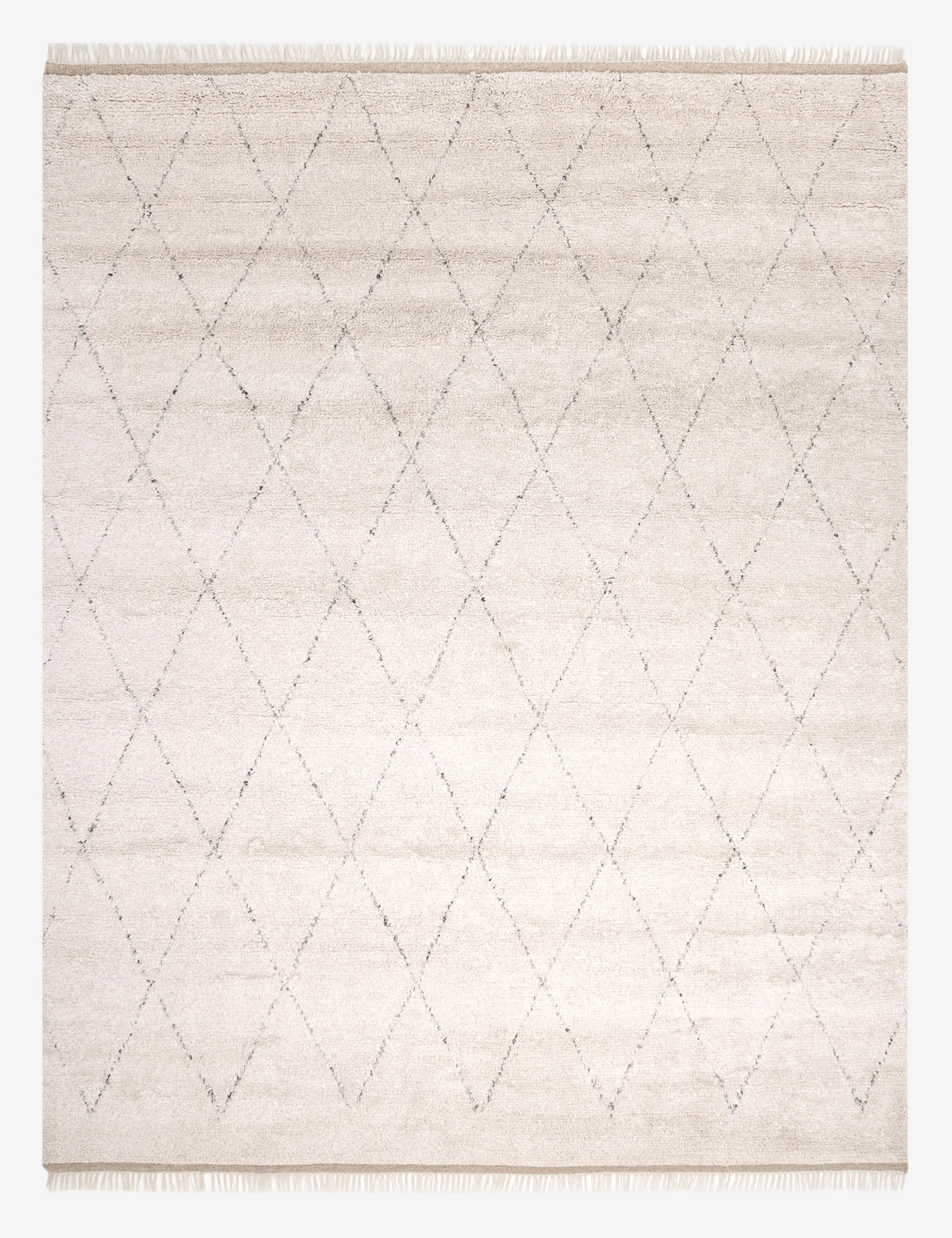 Ferra Hand-Knotted Wool-Blend Moroccan Style Shag Rug