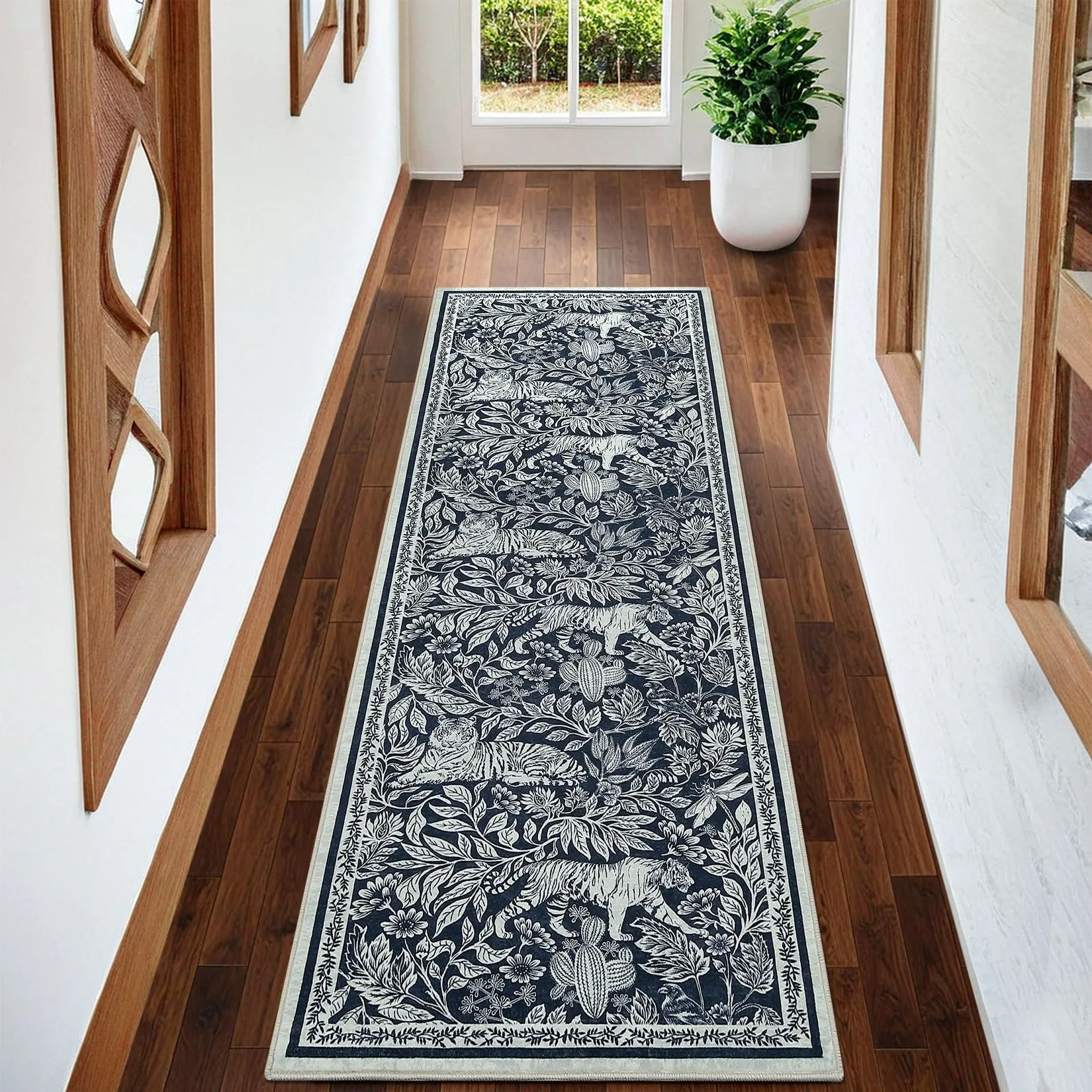 Forest Tiger Rugs Living Room Rug. Soft Washable Bedroom Rug. Low Pile Non-Slip Dining Room Home Office Carpet