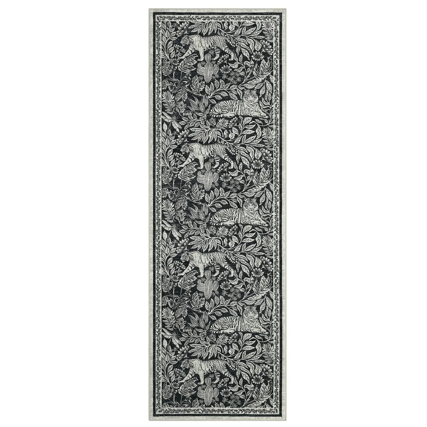 Forest Tiger Rugs Living Room Rug. Soft Washable Bedroom Rug. Low Pile Non-Slip Dining Room Home Office Carpet