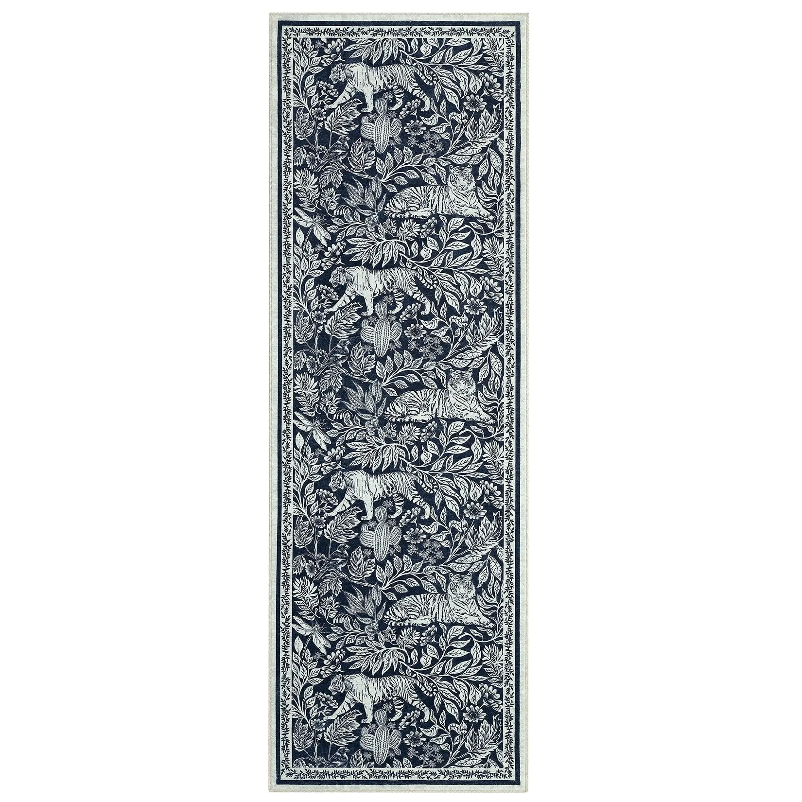 Forest Tiger Rugs Living Room Rug. Soft Washable Bedroom Rug. Low Pile Non-Slip Dining Room Home Office Carpet