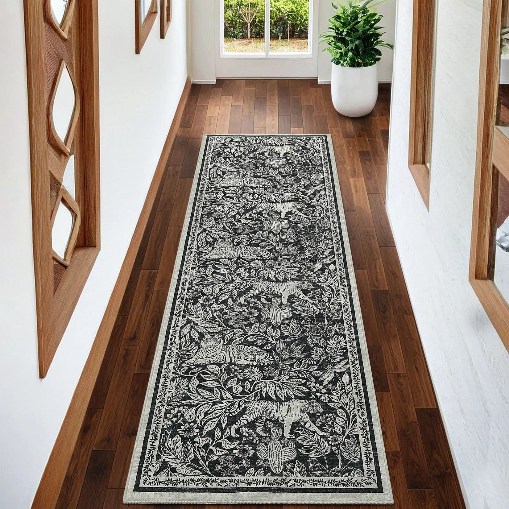 Forest Tiger Rugs Living Room Rug. Soft Washable Bedroom Rug. Low Pile Non-Slip Dining Room Home Office Carpet