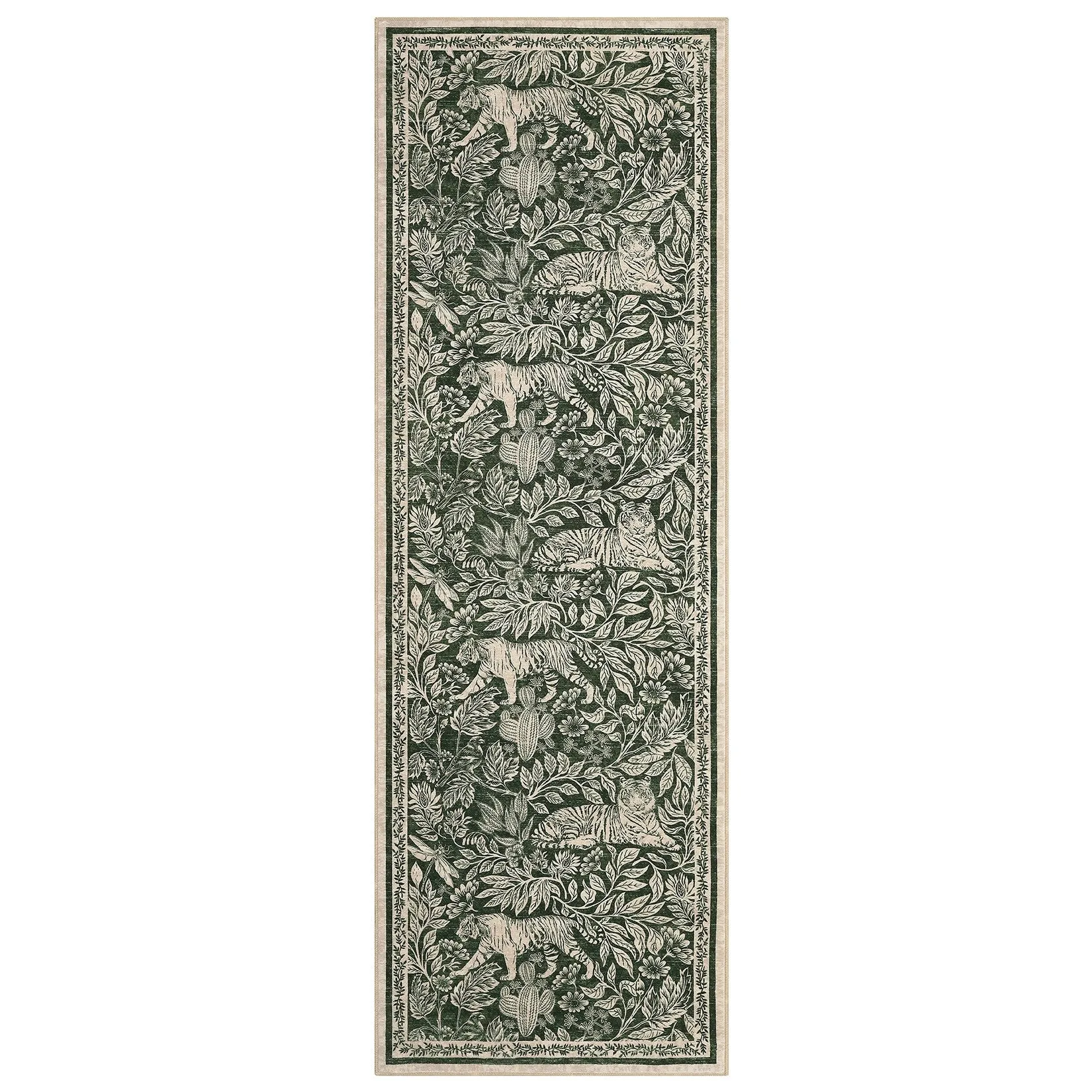 Forest Tiger Rugs Living Room Rug. Soft Washable Bedroom Rug. Low Pile Non-Slip Dining Room Home Office Carpet