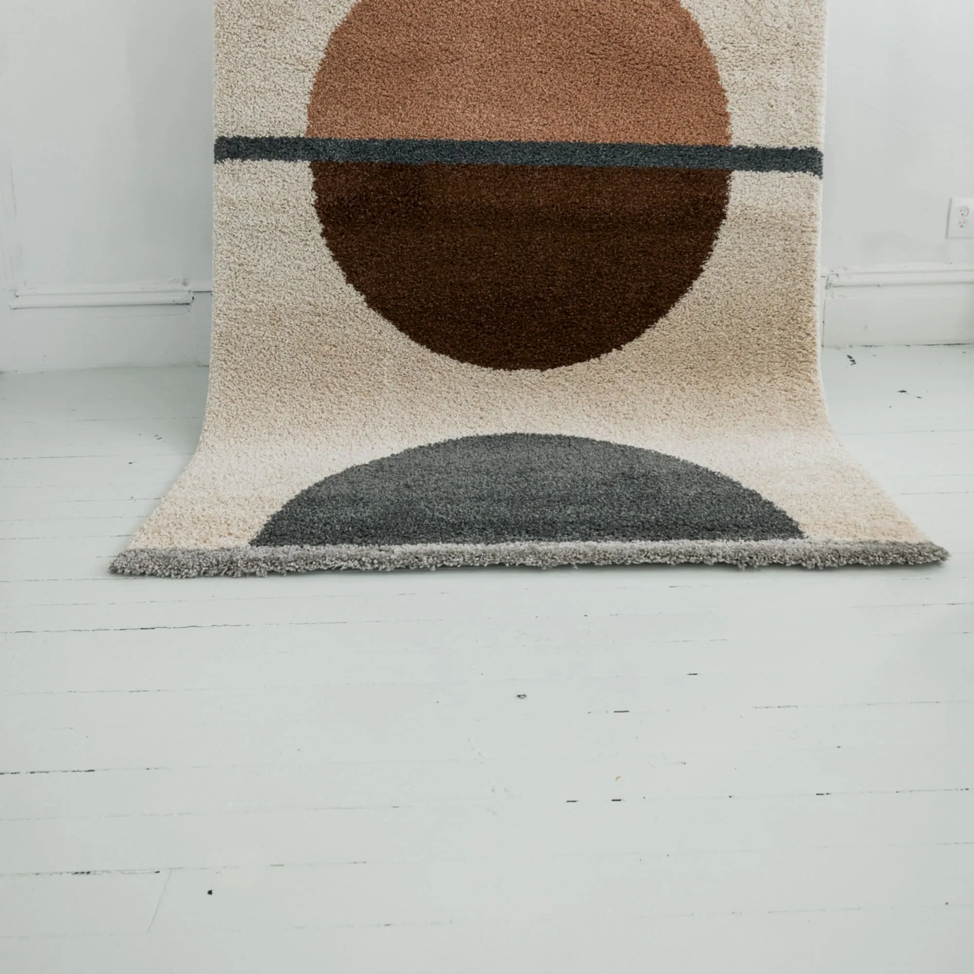 Fortier Modern Geometric Shag Area Rug