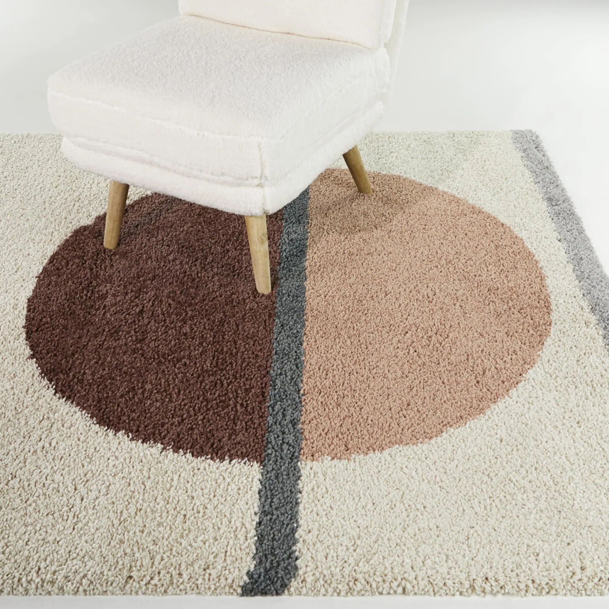 Fortier Modern Geometric Shag Area Rug