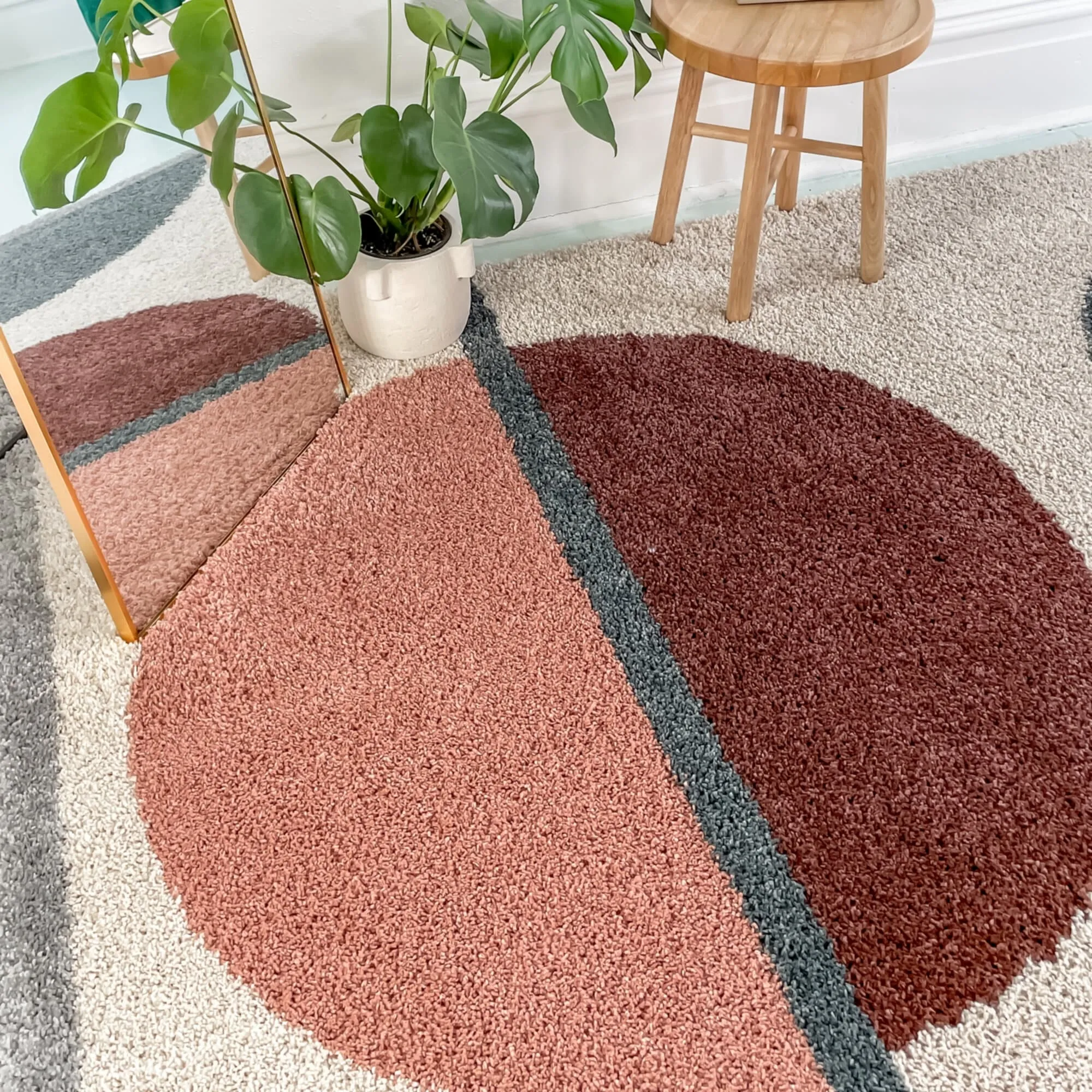 Fortier Modern Geometric Shag Area Rug