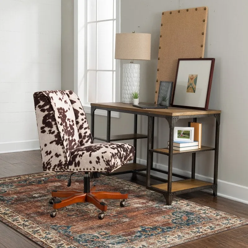 Foster Machine Washable Medallion Russet and Ivory Area Rug